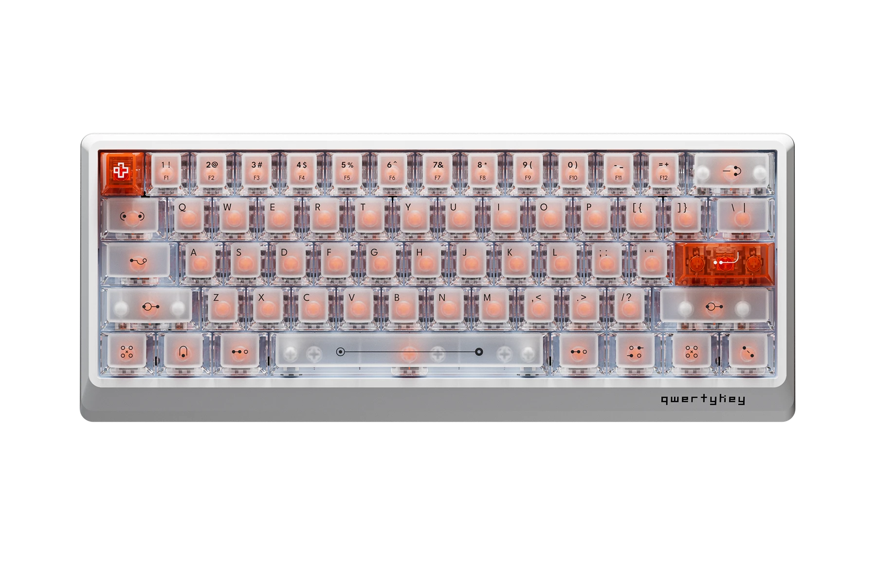 QK61 HE Phantom Alb – Tastatura Mecanica Gaming Hall Effect, Rapid Trigger, RGB, Switch-uri Magnetice, Snap Tap
