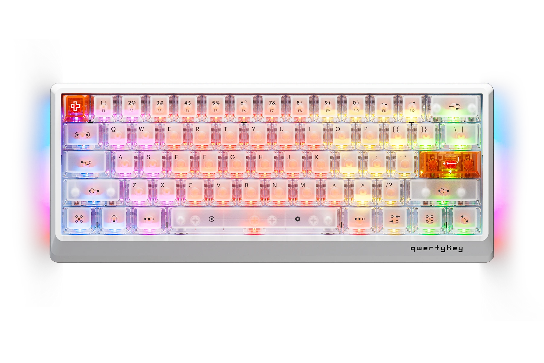QK61 HE Phantom Alb – Tastatura Mecanica Gaming Hall Effect, Rapid Trigger, RGB, Switch-uri Magnetice, Snap Tap