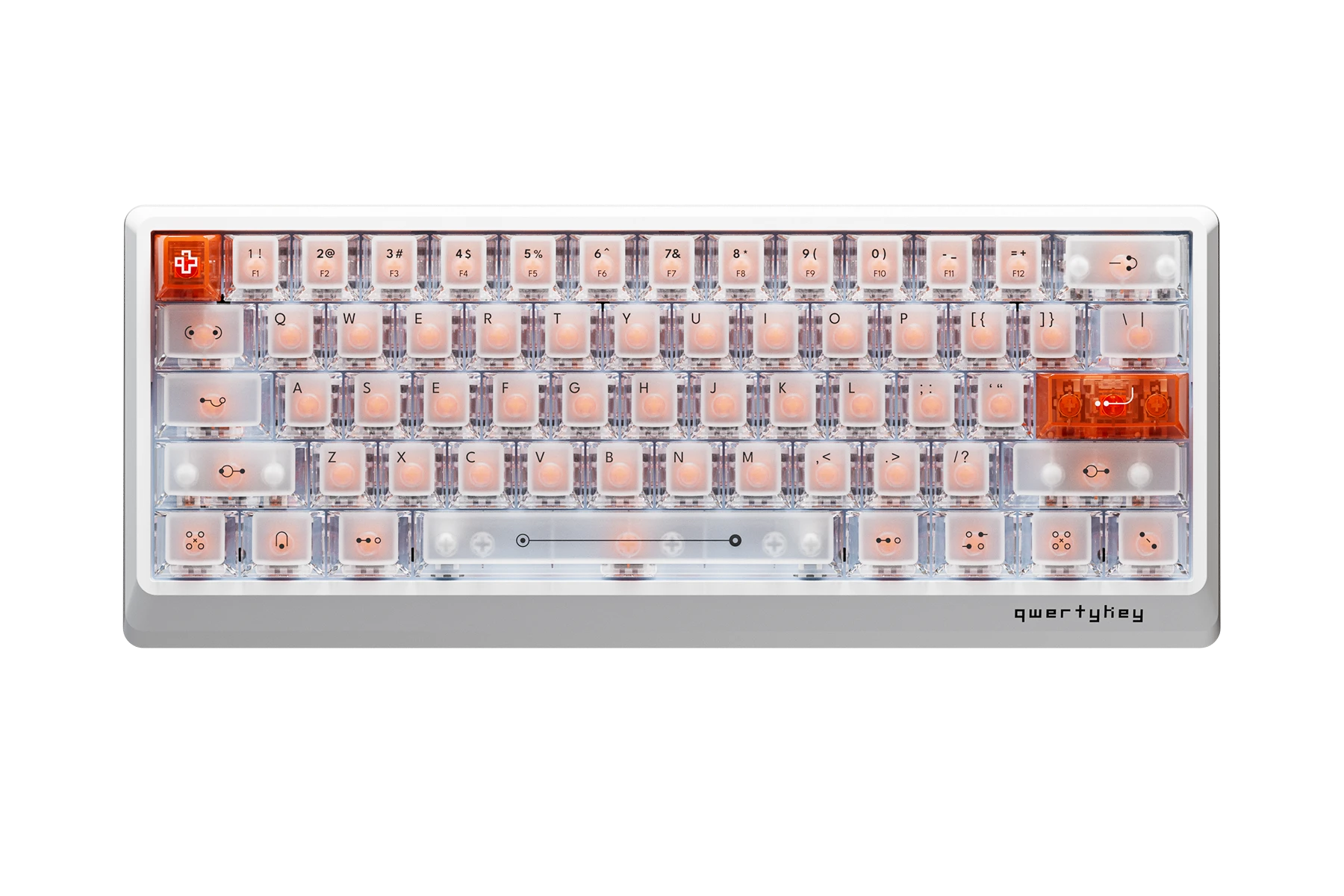QK61 HE Phantom Alb – Tastatura Mecanica Gaming Hall Effect, Rapid Trigger, RGB, Switch-uri Magnetice, Snap Tap