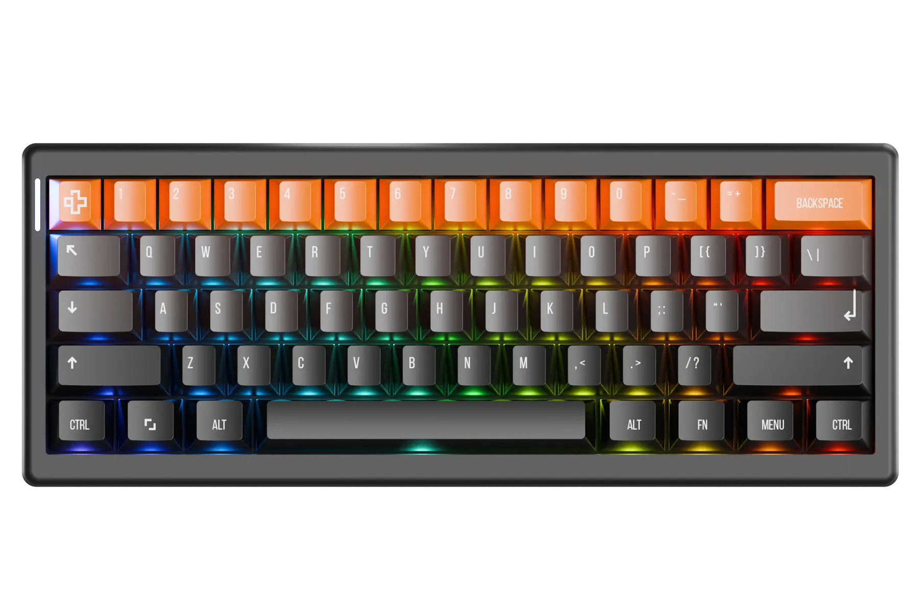 QwertyKey61 PRO Neagra Hotswap RGB VIA Gasket Mounted Tastatura Mecanica Gaming