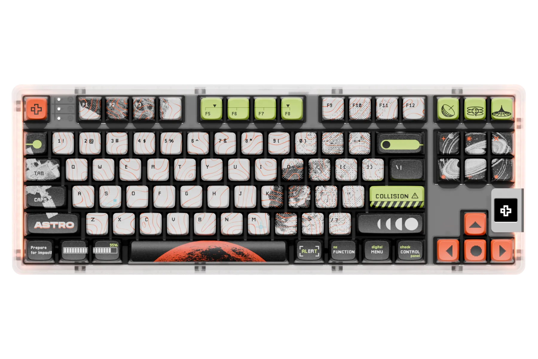 QwertyKey80 Astro Bluetooth Wireless Hotswap RGB QMK/VIA-L Gasket Mounted Tastatura Mecanica Gaming cu Ecran