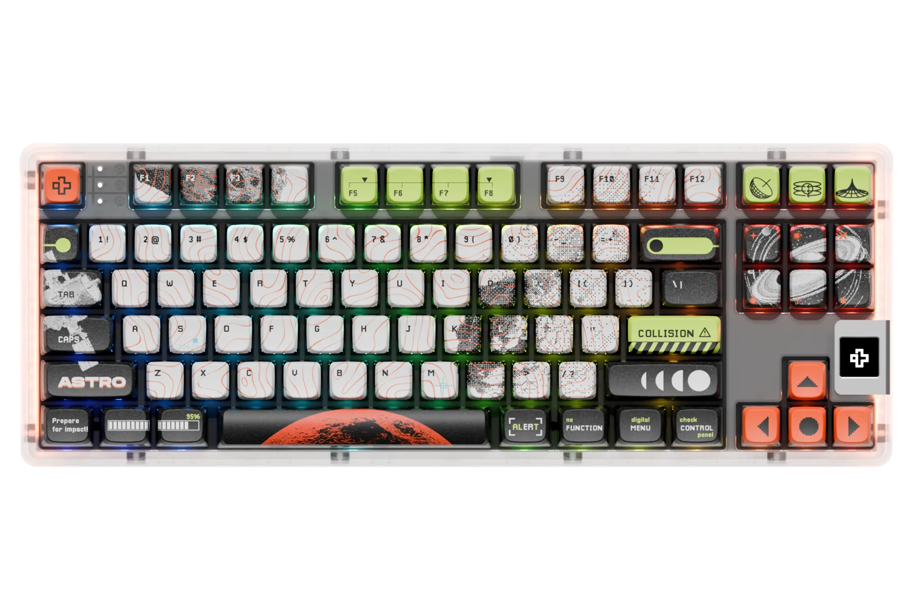 QwertyKey80 Astro Bluetooth Wireless Hotswap RGB QMK/VIA-L Gasket Mounted Tastatura Mecanica Gaming cu Ecran