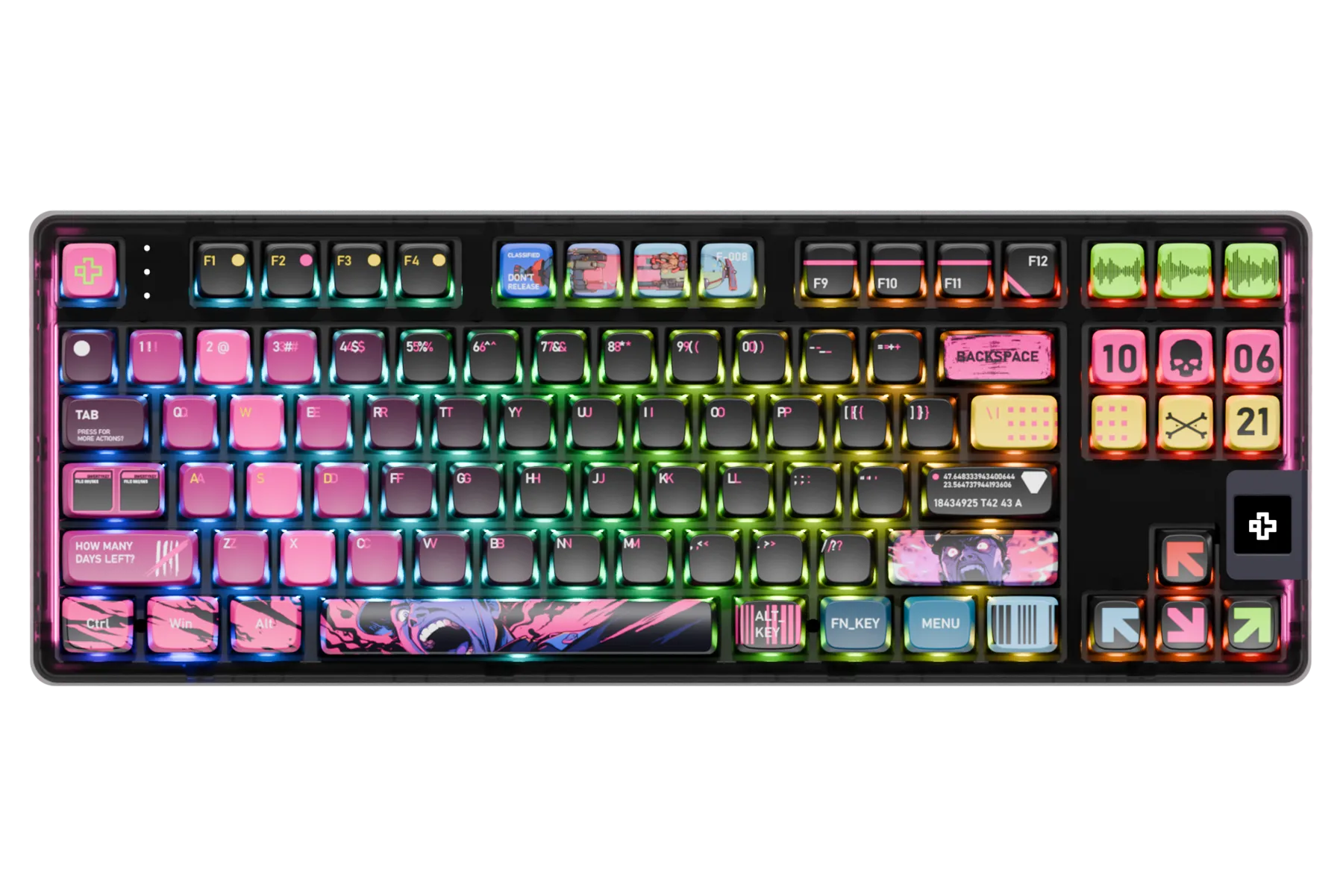 QwertyKey80 War Bluetooth Wireless Hotswap RGB QMK/VIA Gasket Mounted Tastatura Mecanica Gaming cu Ecran