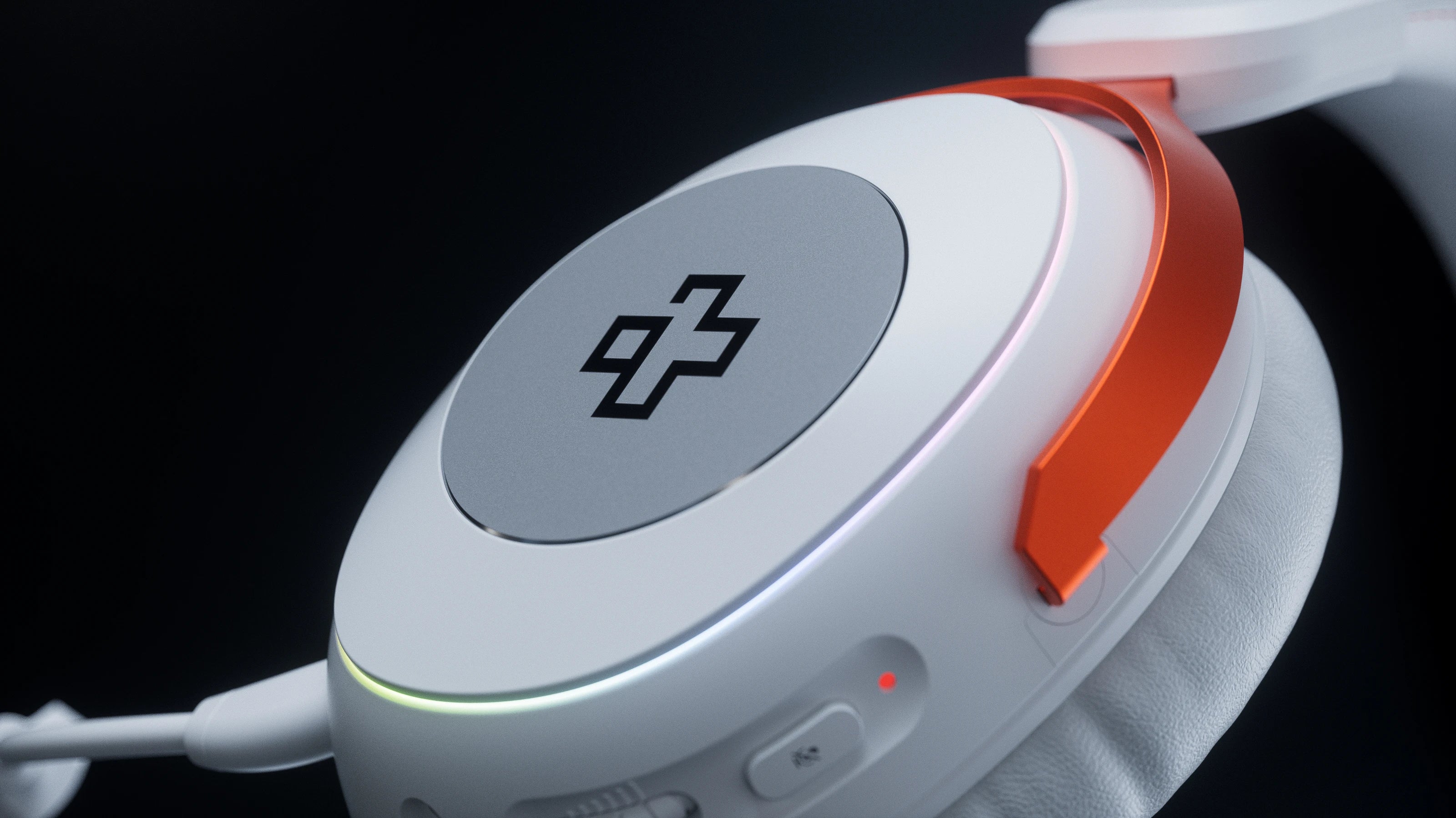 Casti gaming wireless QwertyKey Pulse Albe, Trio Mode, RGB, Software, Microfon cu functie de Noise Canceling cu AI