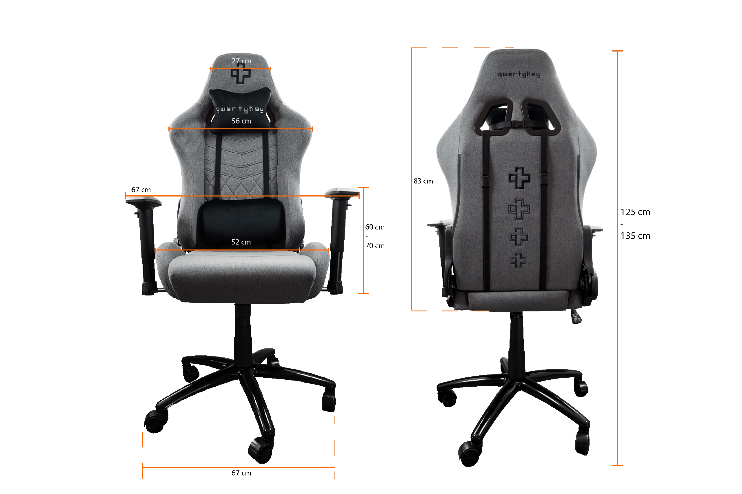 Scaun Gaming QwertyKey - QK/ALT, gri