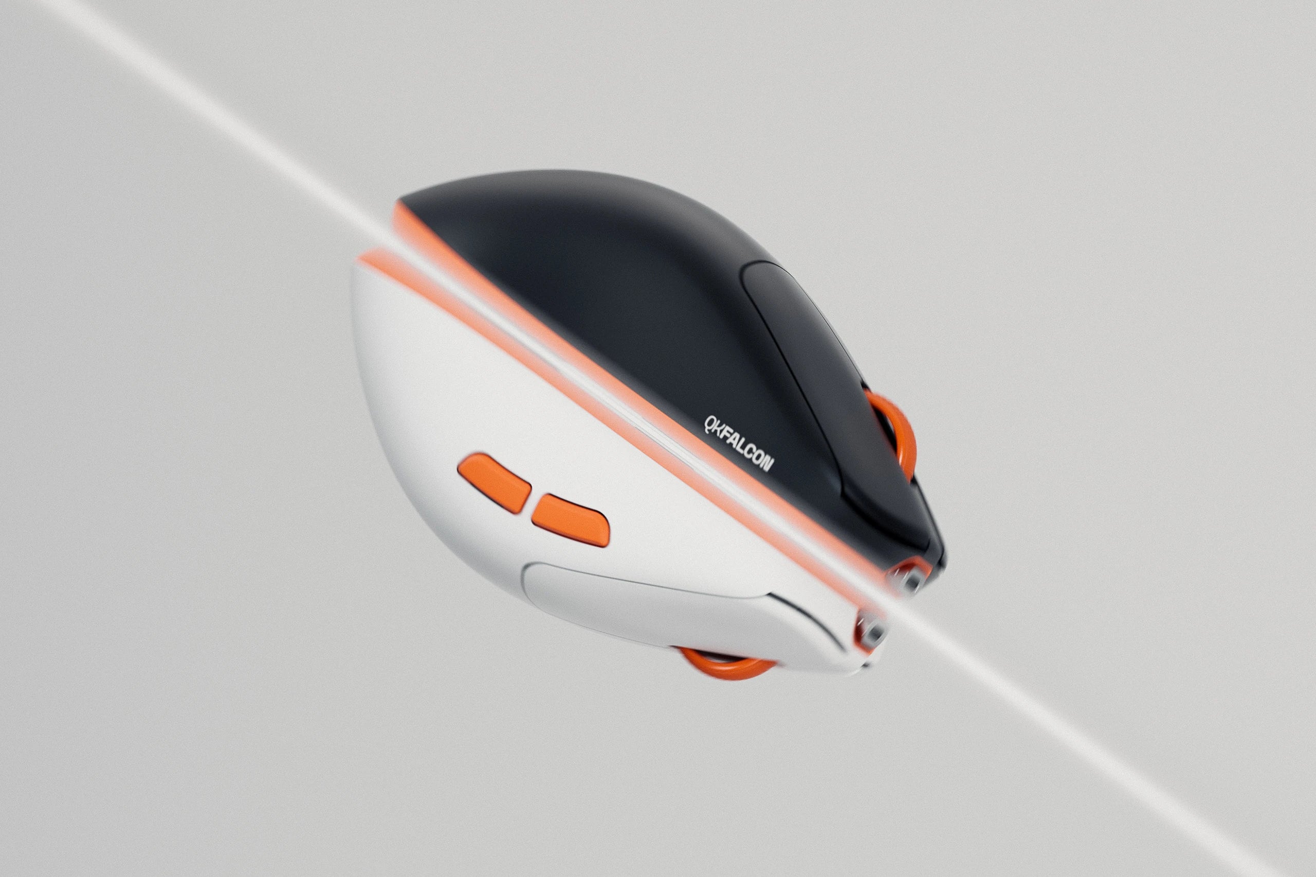 Mouse Gaming QwertyKey Falcon Alb 8K, 30.000 DPI, Bluetooth Wireless Trio Mode, Pixart 3950