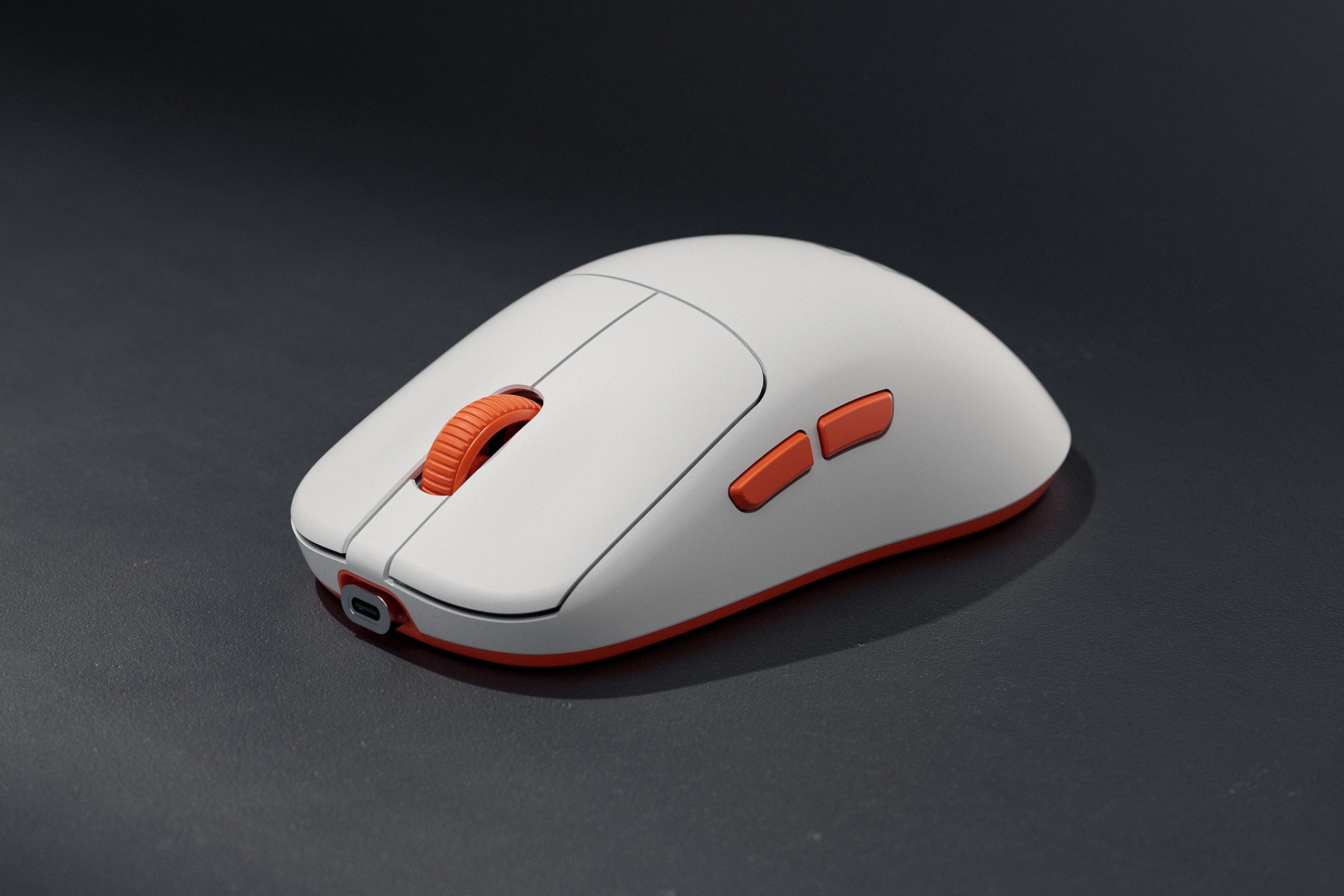 Mouse Gaming QwertyKey Falcon Alb 8K, 30.000 DPI, Bluetooth Wireless Trio Mode, Pixart 3950