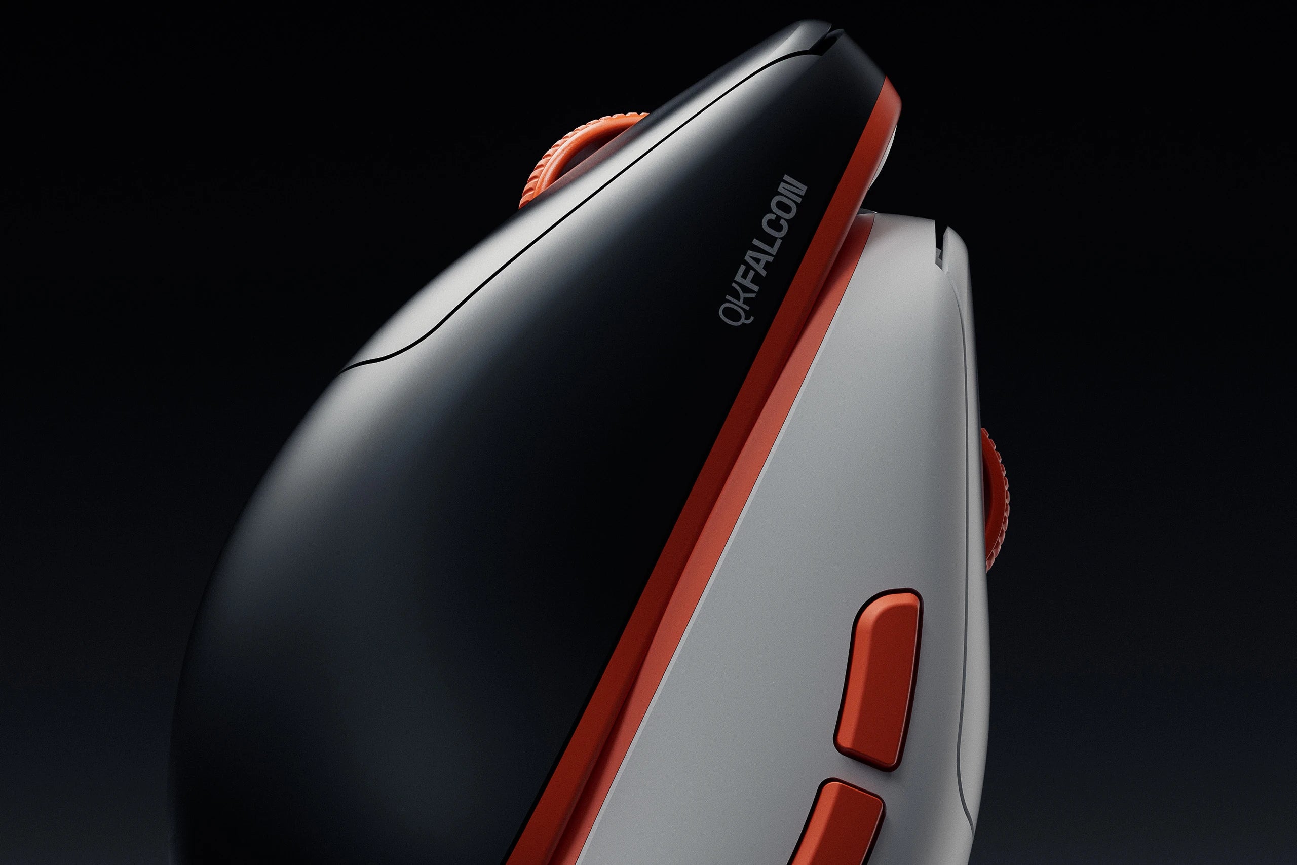 Mouse Gaming QwertyKey Falcon Alb 8K, 30.000 DPI, Bluetooth Wireless Trio Mode, Pixart 3950