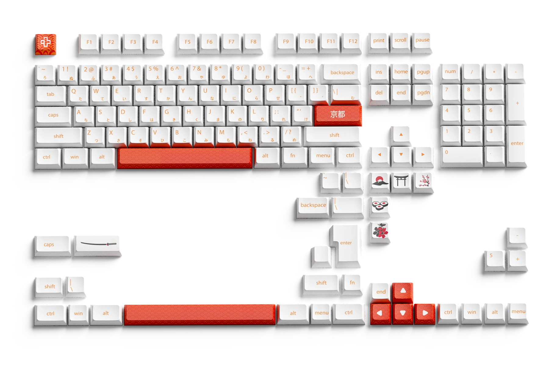 Set Taste QwertyKey Kyoto Profil XDA Material PBT