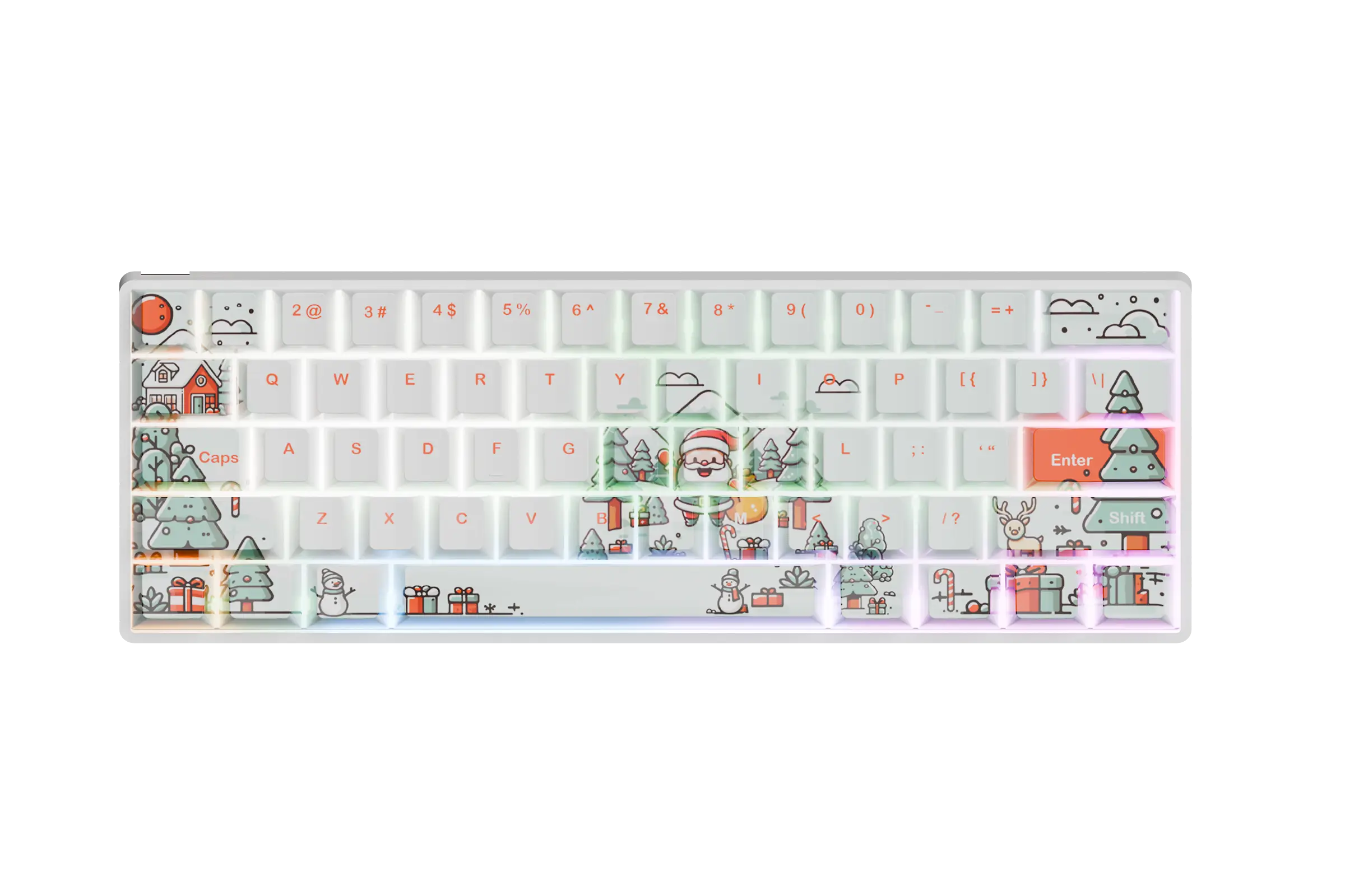 QwertyKey Santa Hotswap Tastatura Mecanica Craciun Gaming