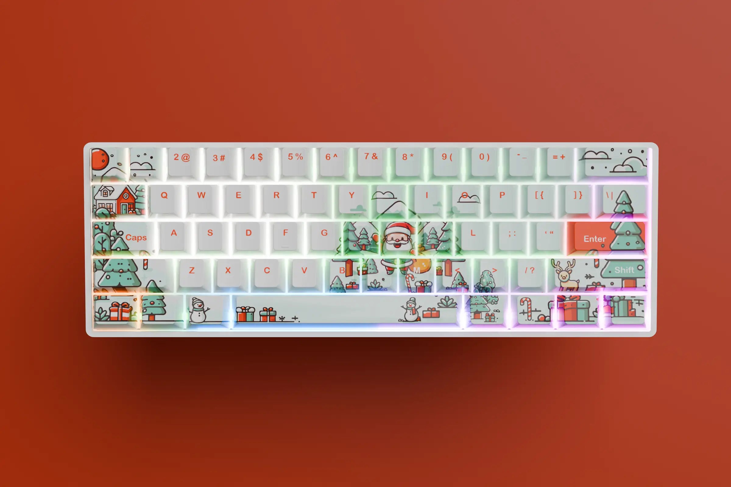 QwertyKey Santa Hotswap Tastatura Mecanica Craciun Gaming