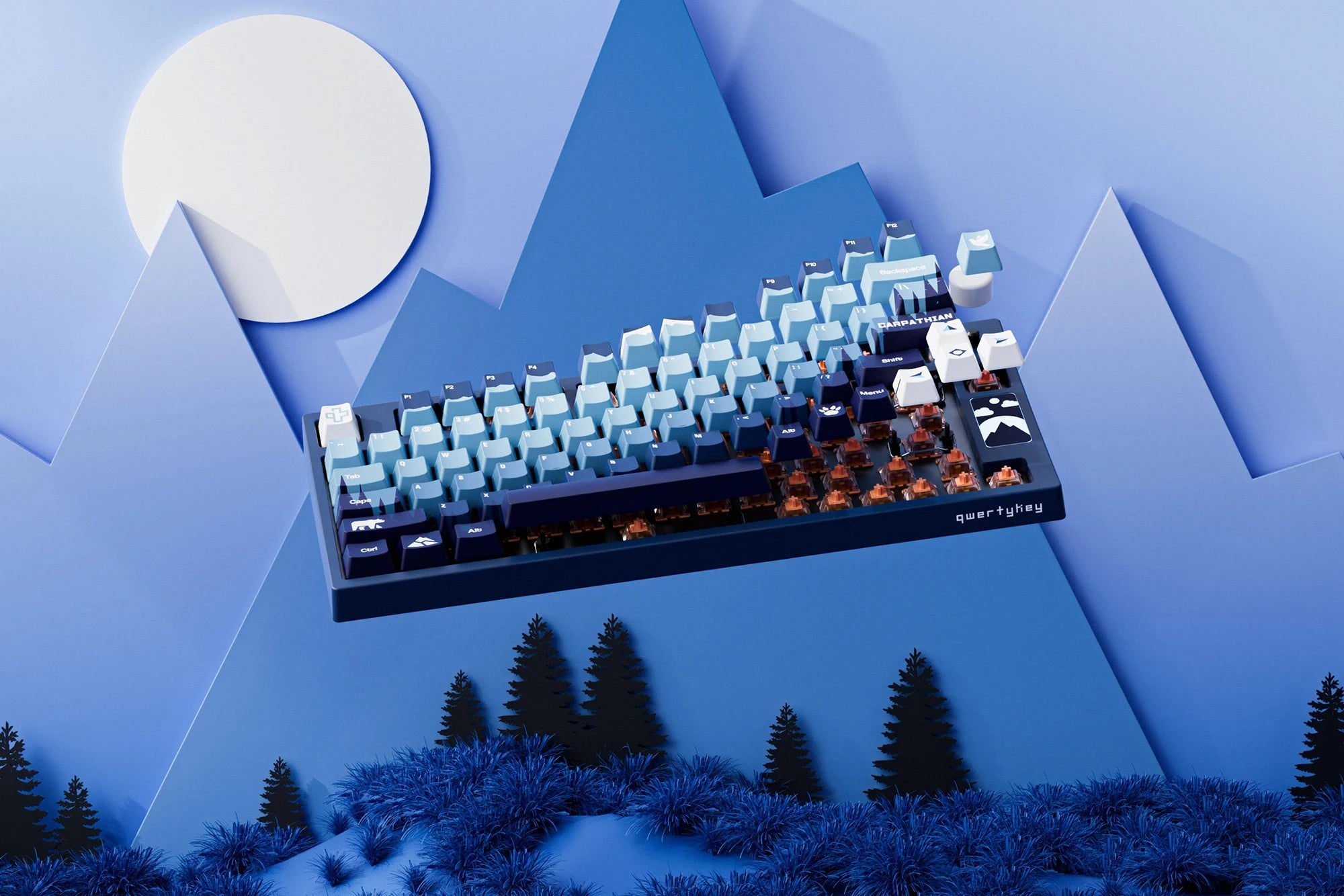 QwertyKey75 Carpathian Bluetooth Wireless Hotswap RGB VIA/QMK Gasket Mounted Tastatura Mecanica Gaming