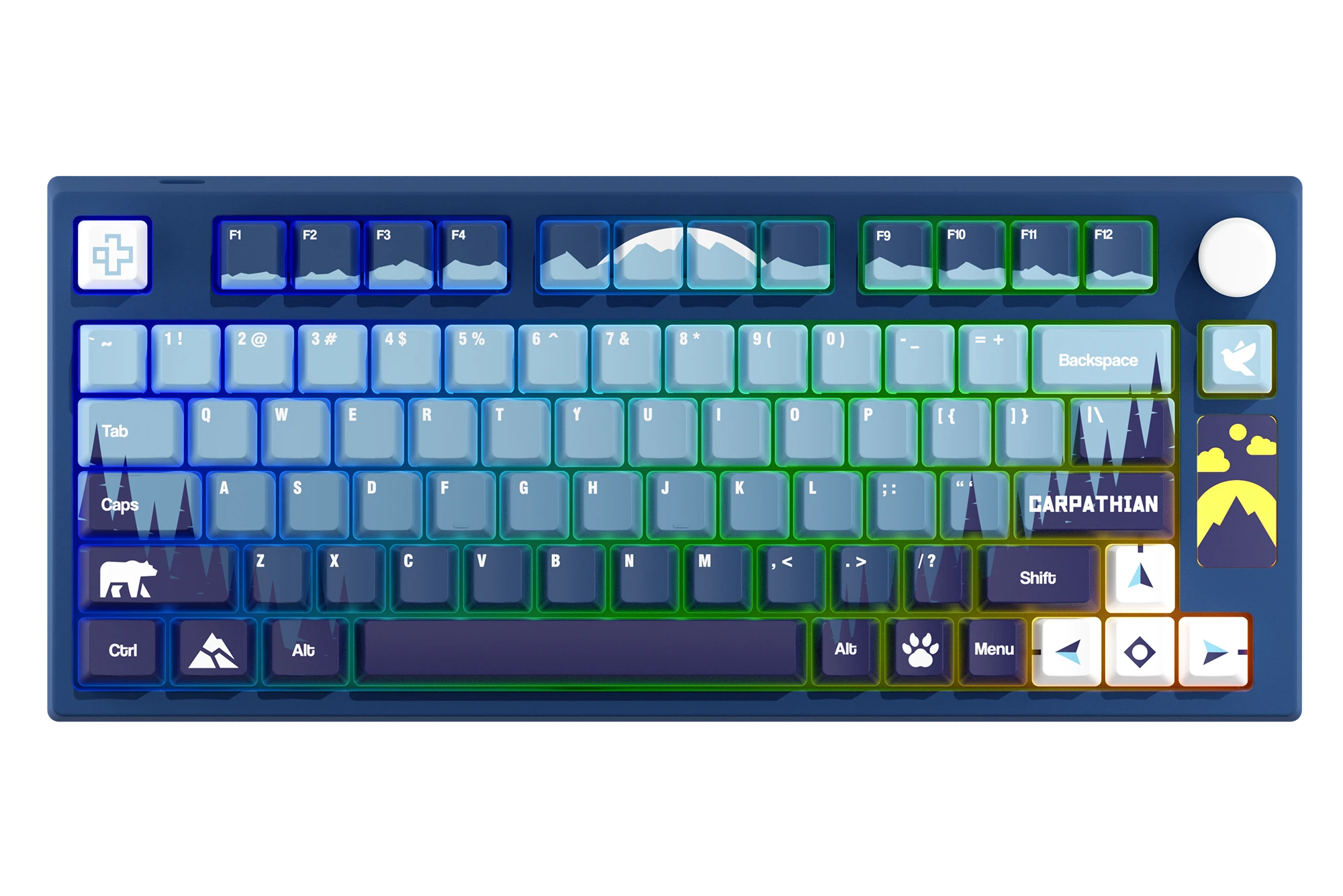 QwertyKey75 Carpathian Bluetooth Wireless Hotswap RGB QMK/VIA Gasket Mounted Tastatura Mecanica Gaming