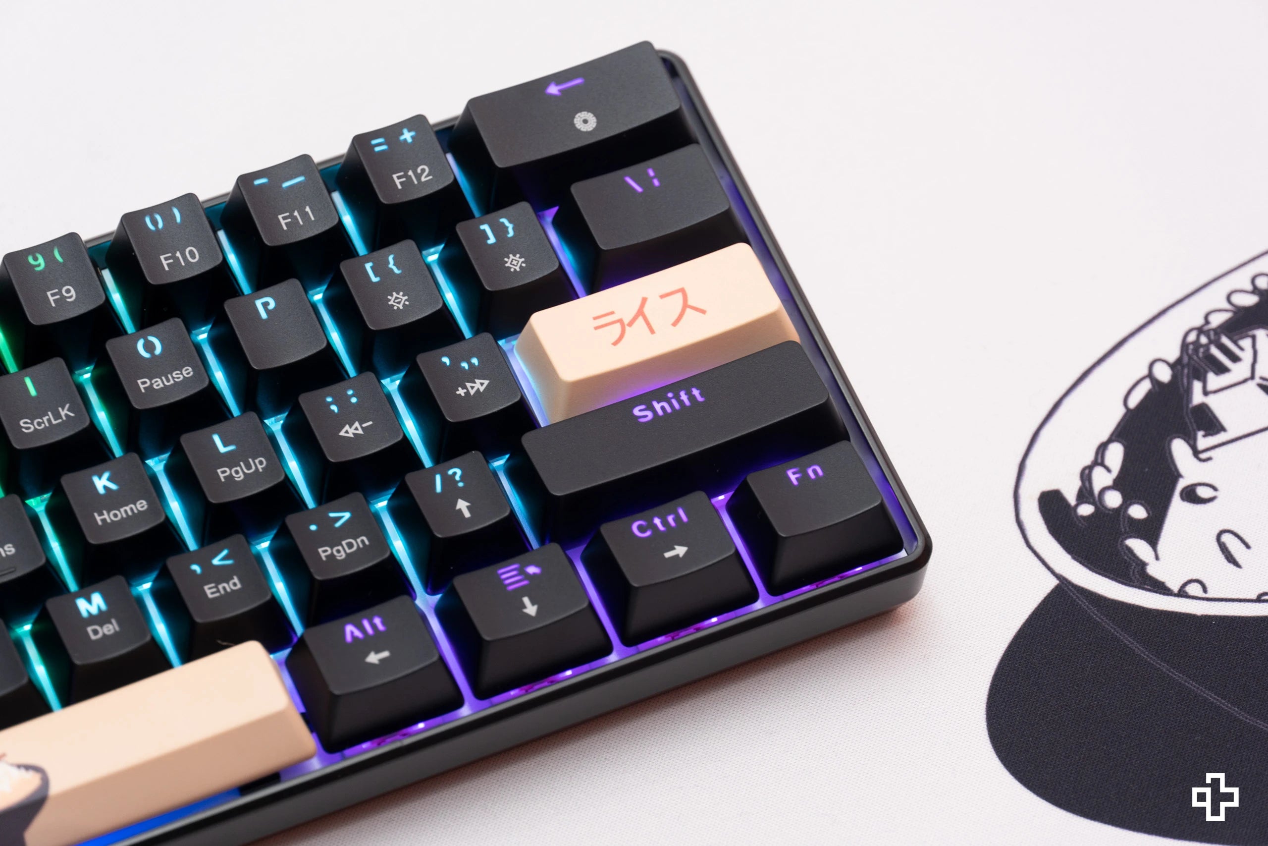 QwertyKey Rice V3 Neagra Hotswap RGB Software Tastatura Mecanica Gaming