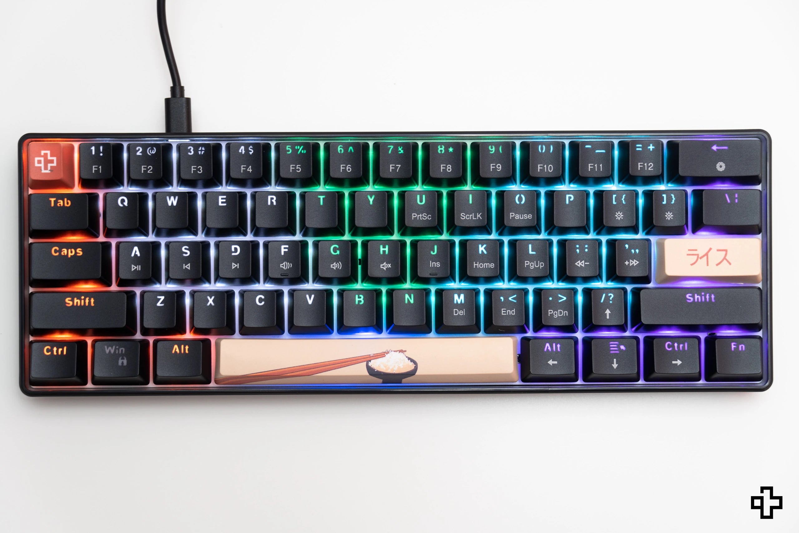 QwertyKey Rice V2 Neagra Hotswap Tastatura Mecanica Gaming