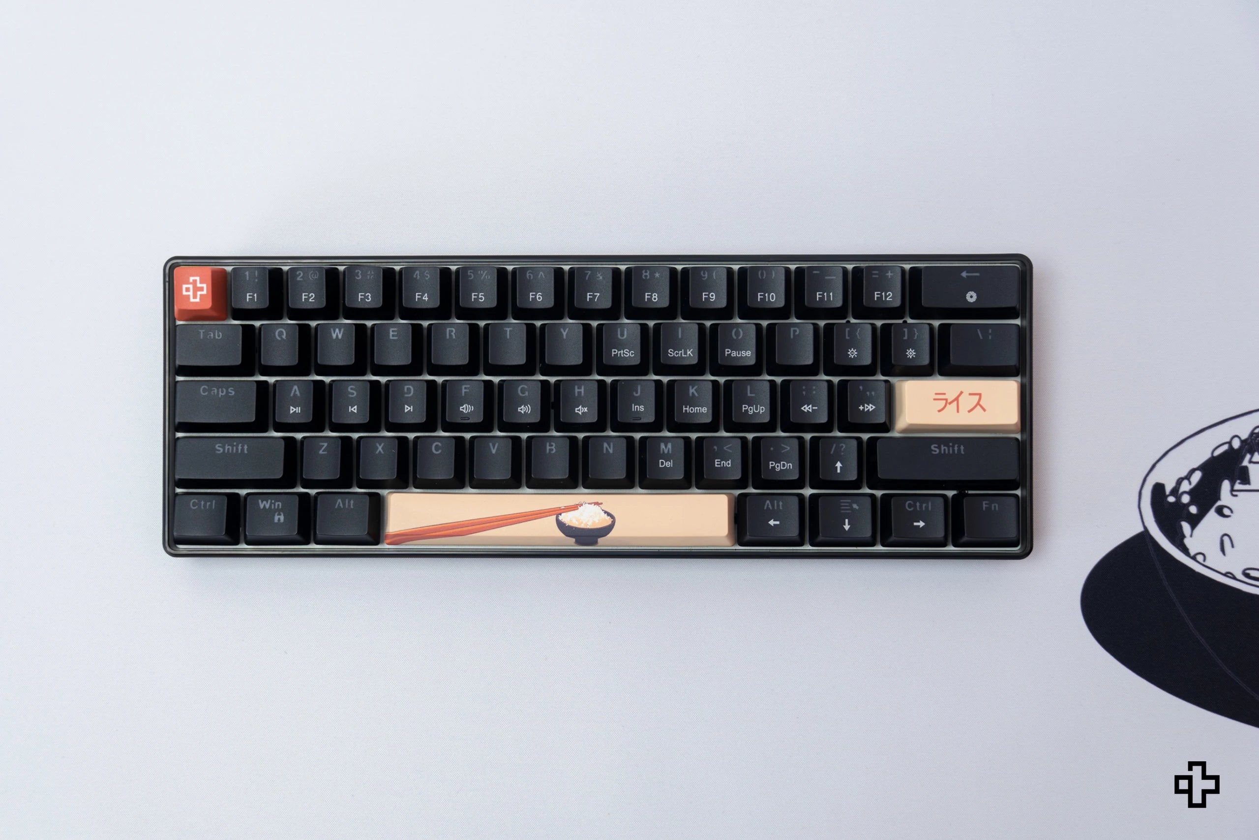 QwertyKey Rice V2 Neagra Hotswap Tastatura Mecanica Gaming