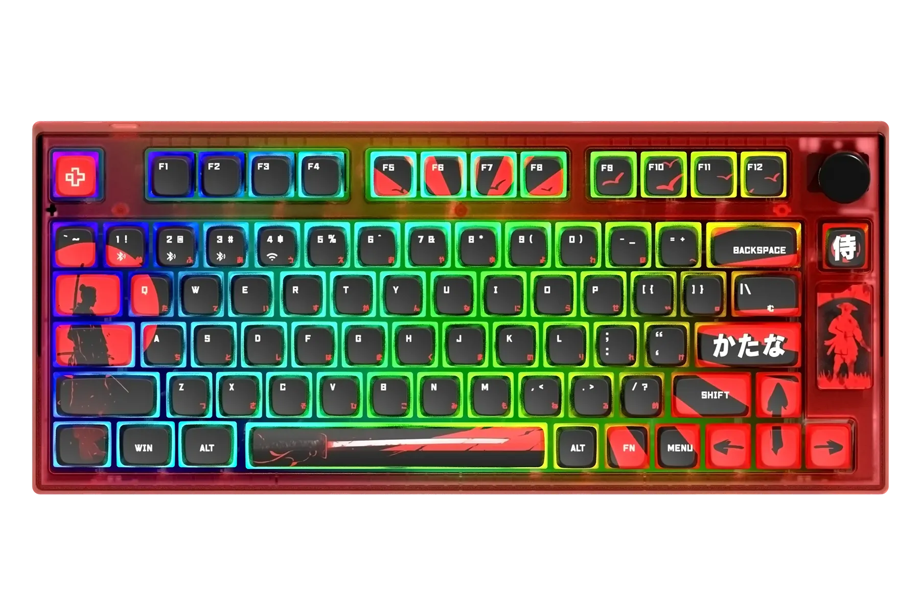 QwertyKey 75 Samurai Bluetooth Wireless Hotswap RGB QMK/VIA Gasket Mounted Tastatura Mecanica Gaming