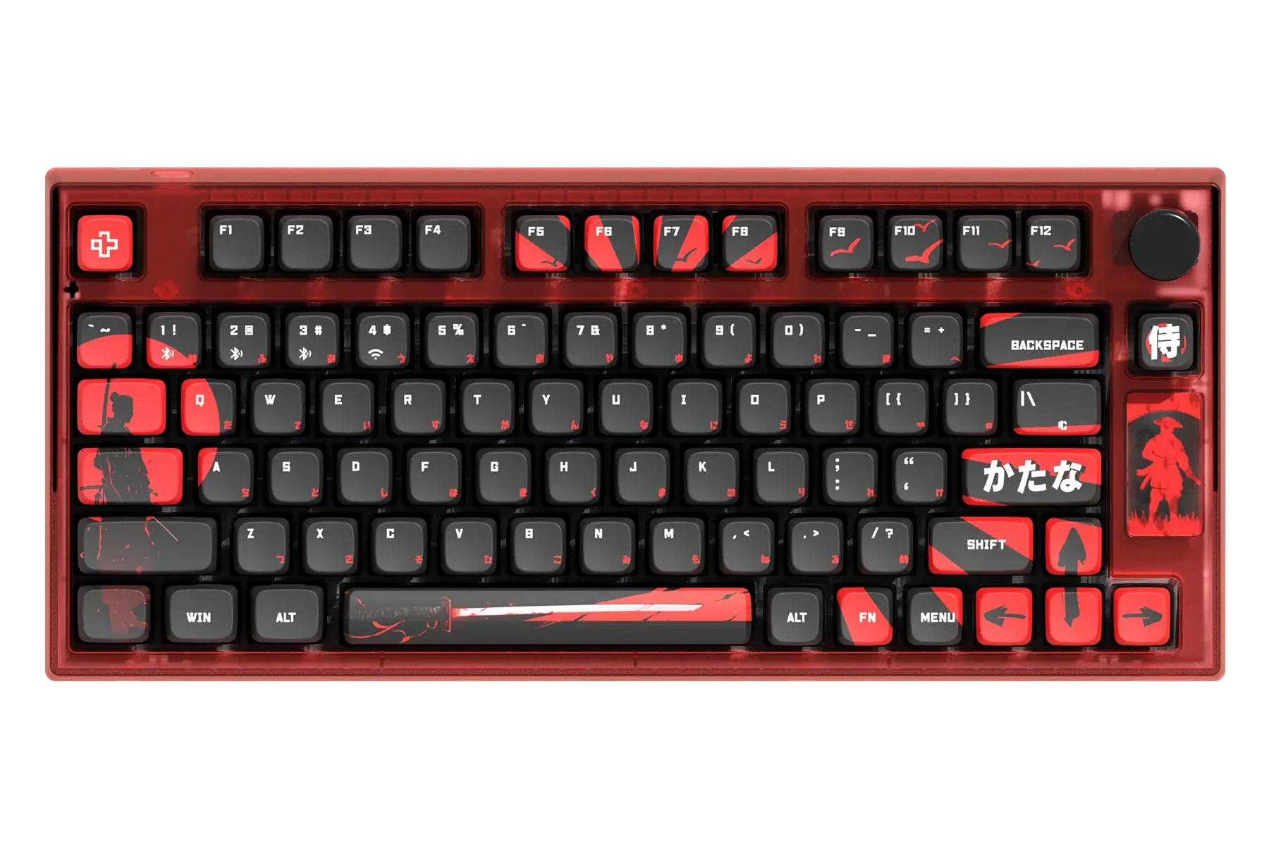 QwertyKey75 Samurai Bluetooth Wireless Hotswap RGB QMK/VIA Gasket Mounted Tastatura Mecanica Gaming