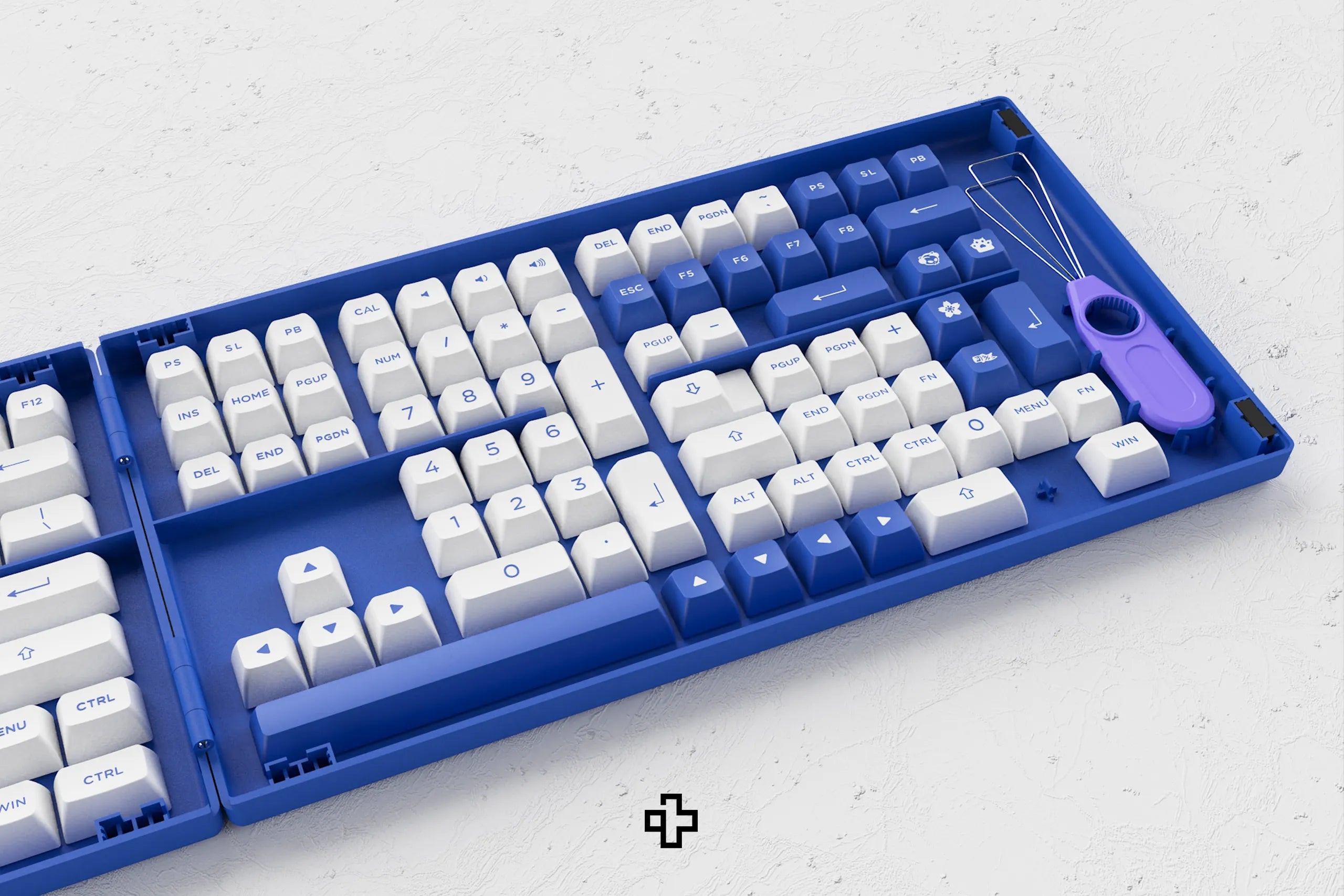 Set Taste Blue On White Akko PBT Double Shot Profil ASA