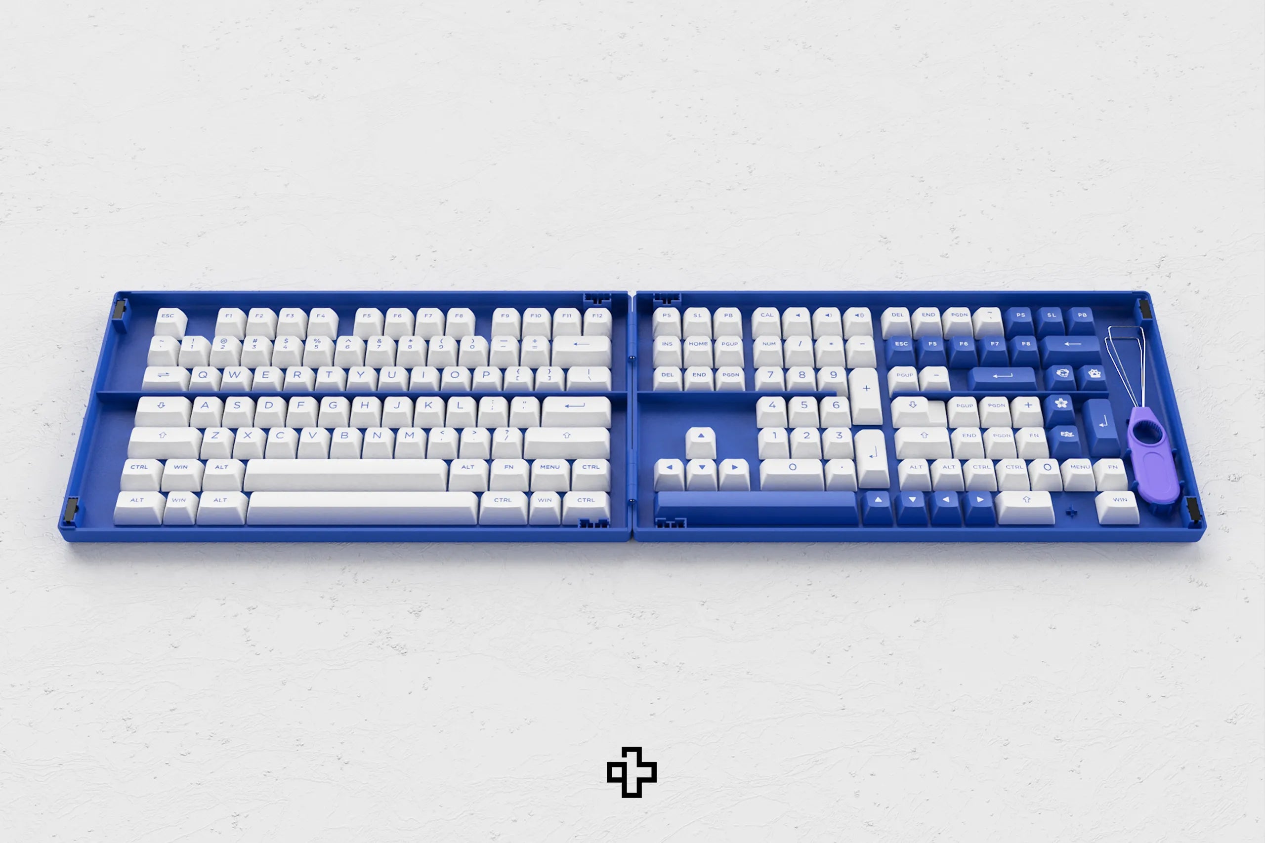 Set Taste Blue On White Akko PBT Double Shot Profil ASA