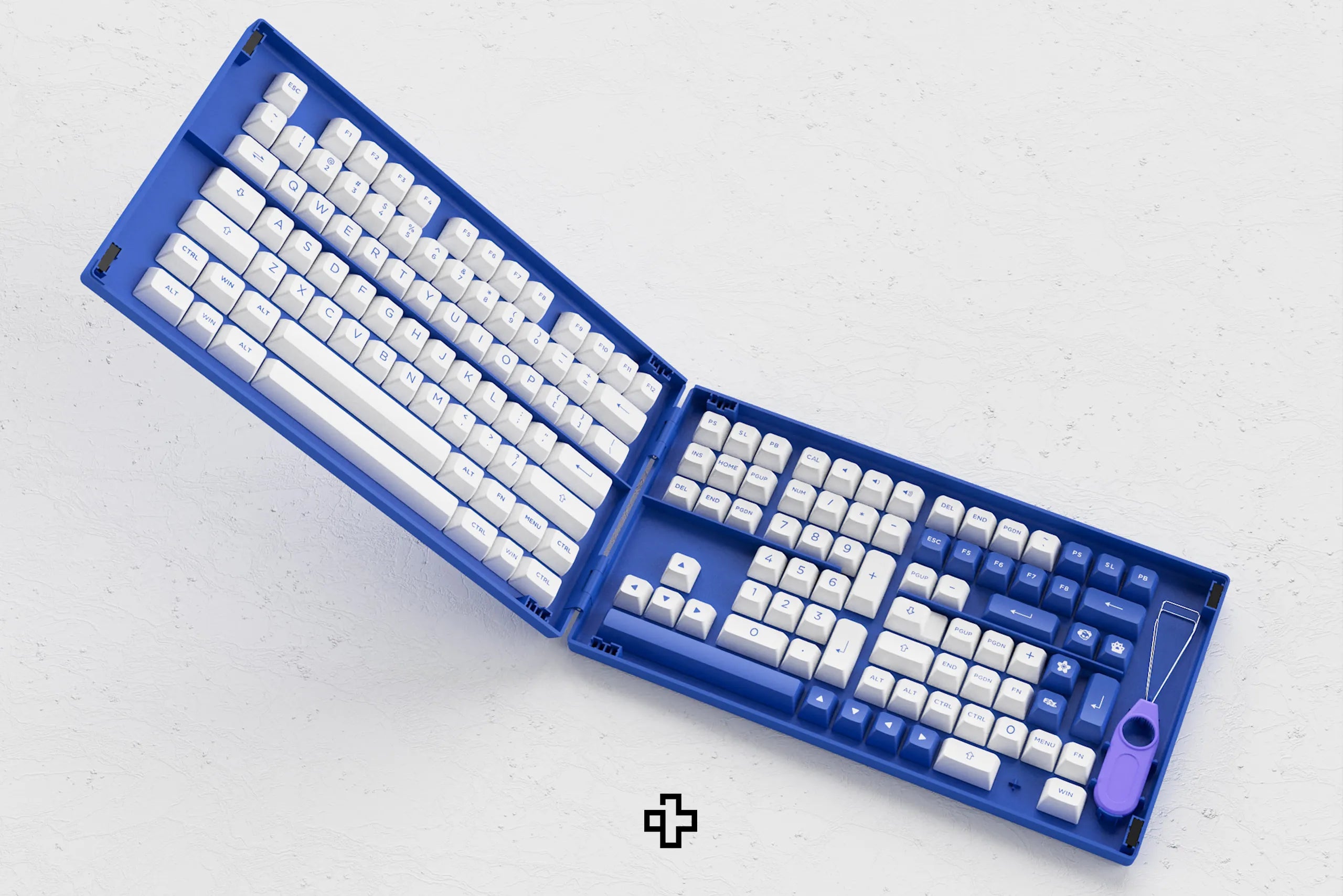 Set Taste Blue On White Akko PBT Double Shot Profil ASA