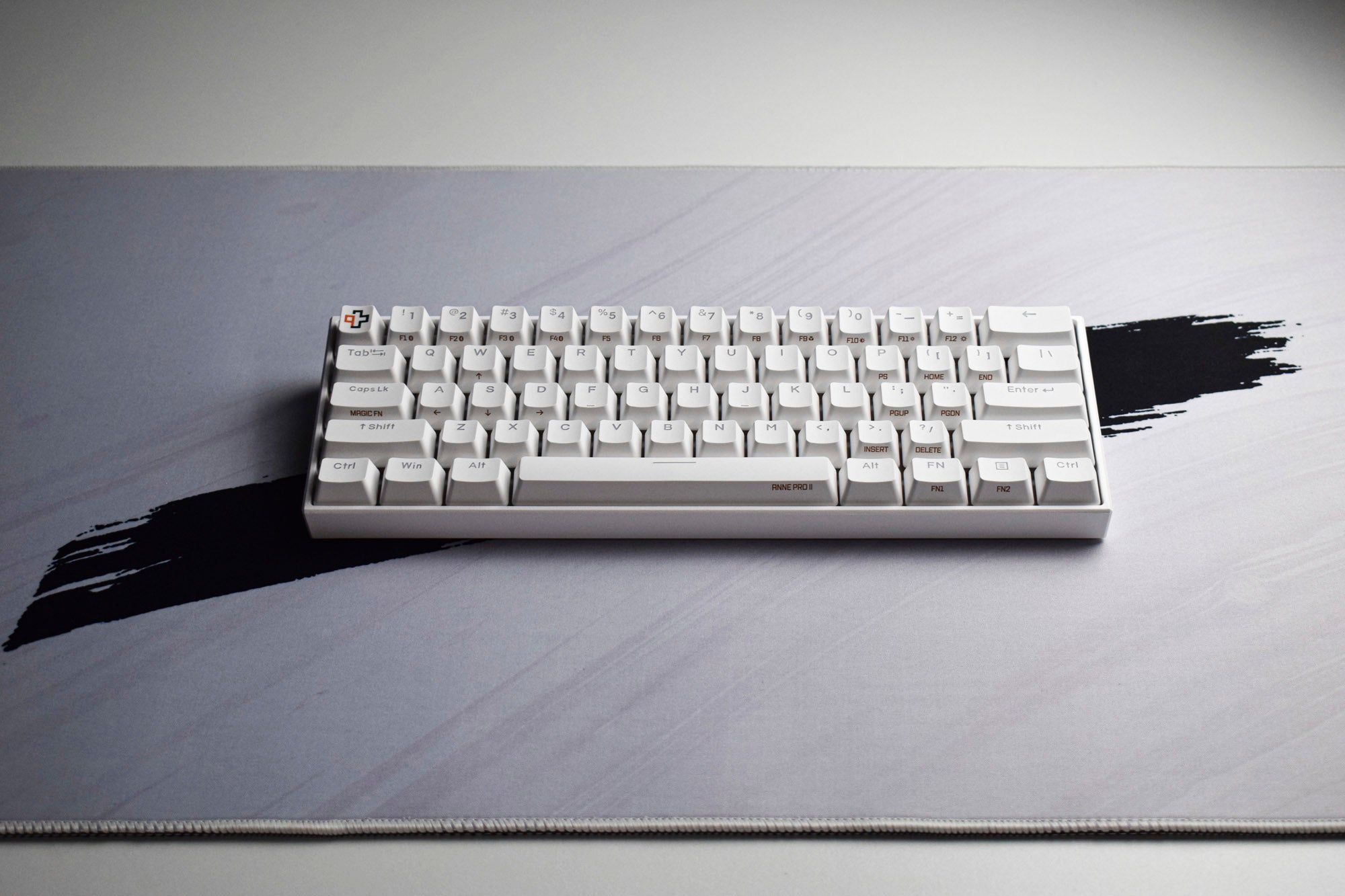 Deskmat Mousepad QwertyKey Alb 4mm margini cusute - QwertyKey