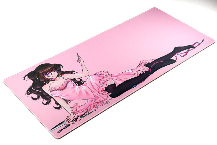 Deskmat Mousepad QwertyKey Anime Waifu 4mm margini cusute - QwertyKey
