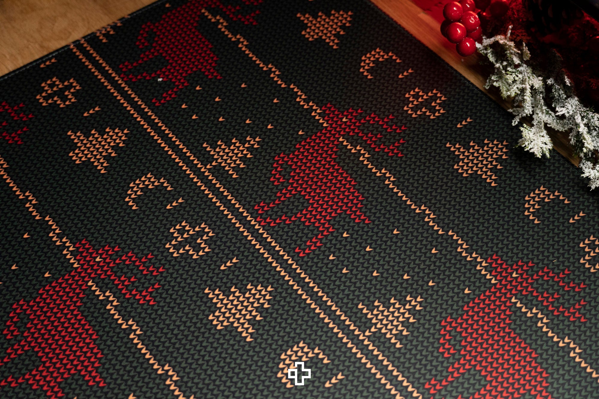 Deskmat Mousepad QwertyKey Christmas 4mm margini cusute