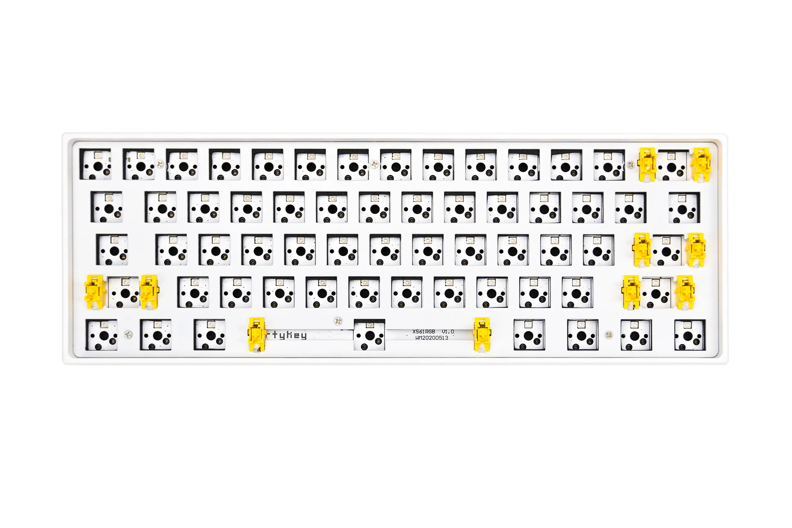 Kit QwertyKey Alb 61 Tastatura Mecanica Gaming