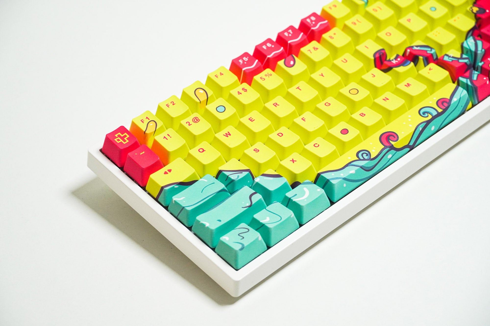 Set taste QwertyKey Octopus Yellow Profil OEM Material PBT - QwertyKey