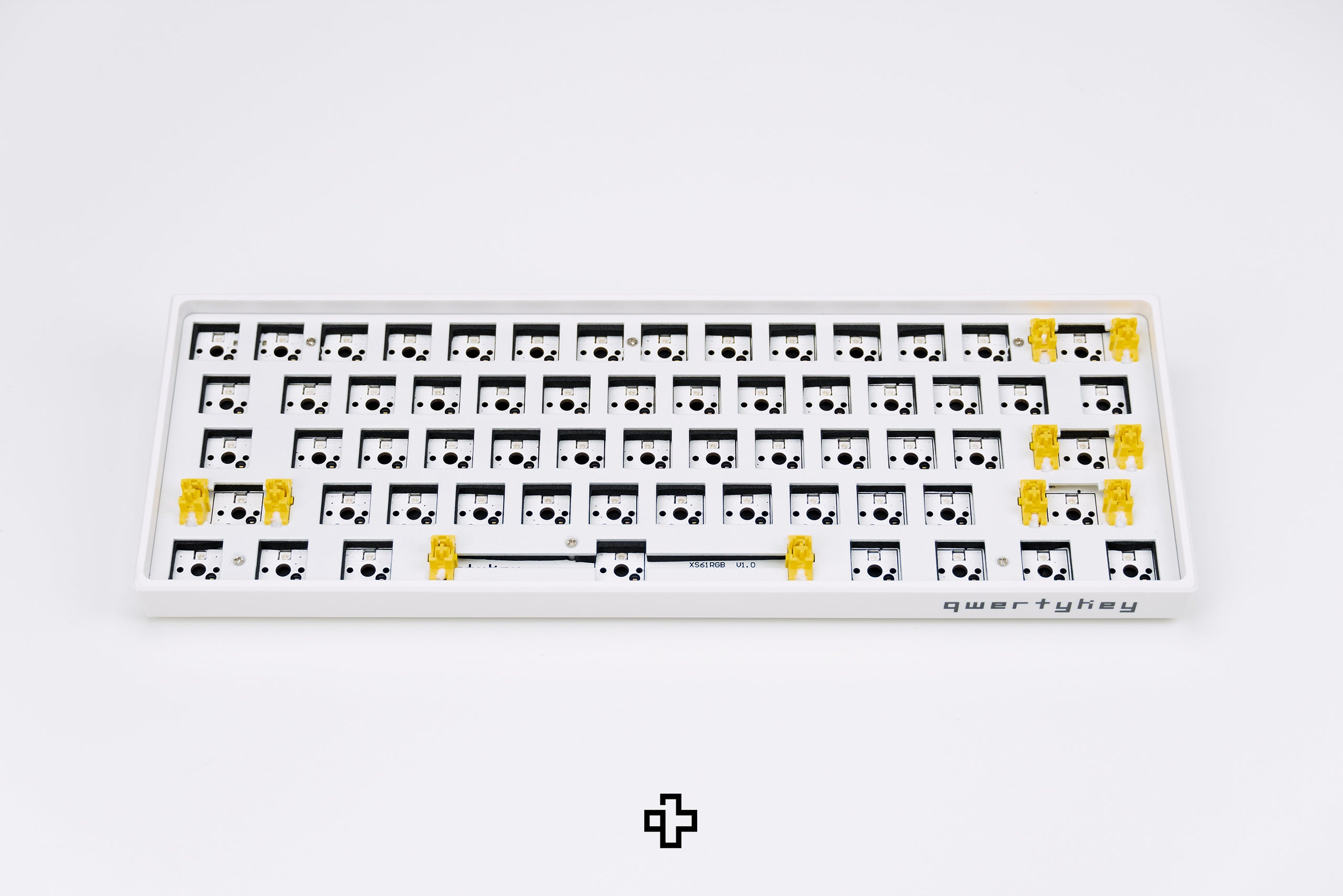 Kit QwertyKey Alb 61 Tastatura Mecanica Gaming