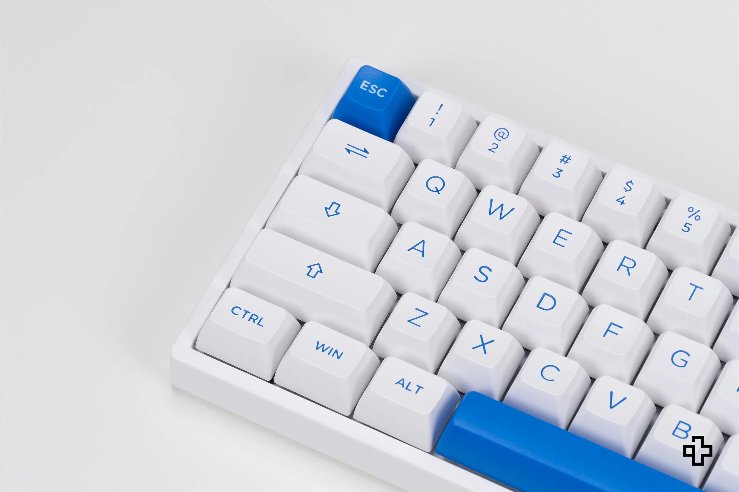 Set Taste Blue On White Akko PBT Double Shot Profil ASA