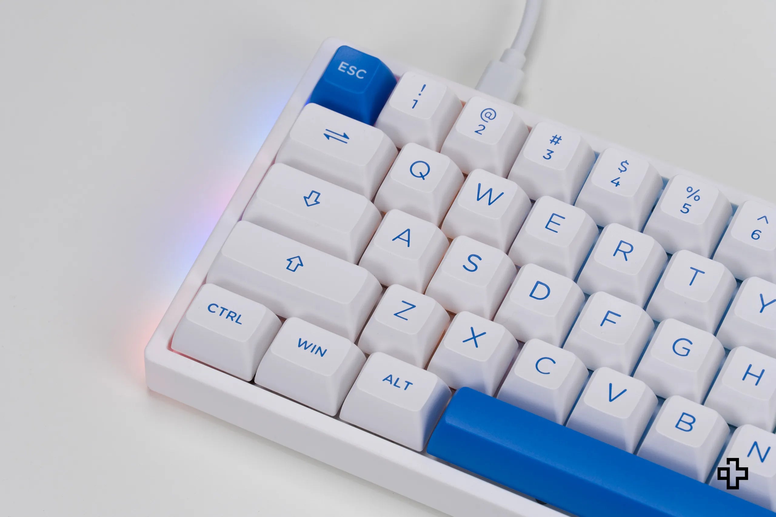 Set Taste Blue On White Akko PBT Double Shot Profil ASA