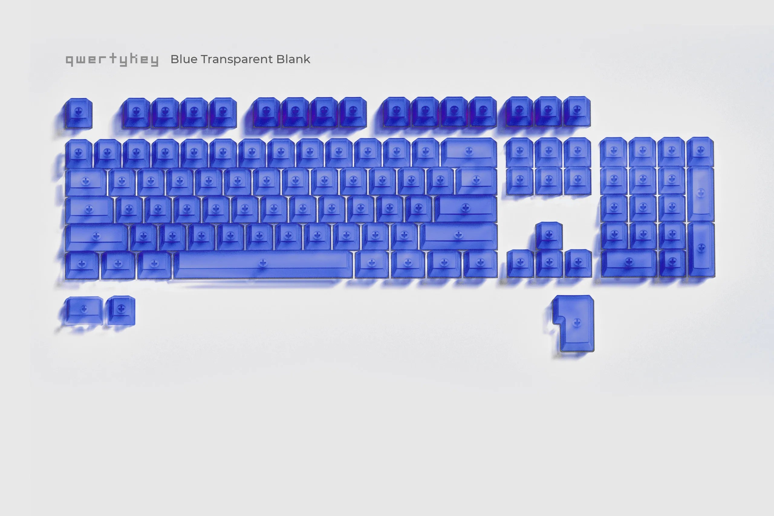 Set Taste QwertyKey Blue Transparent Blank Profil OEM Material ABS