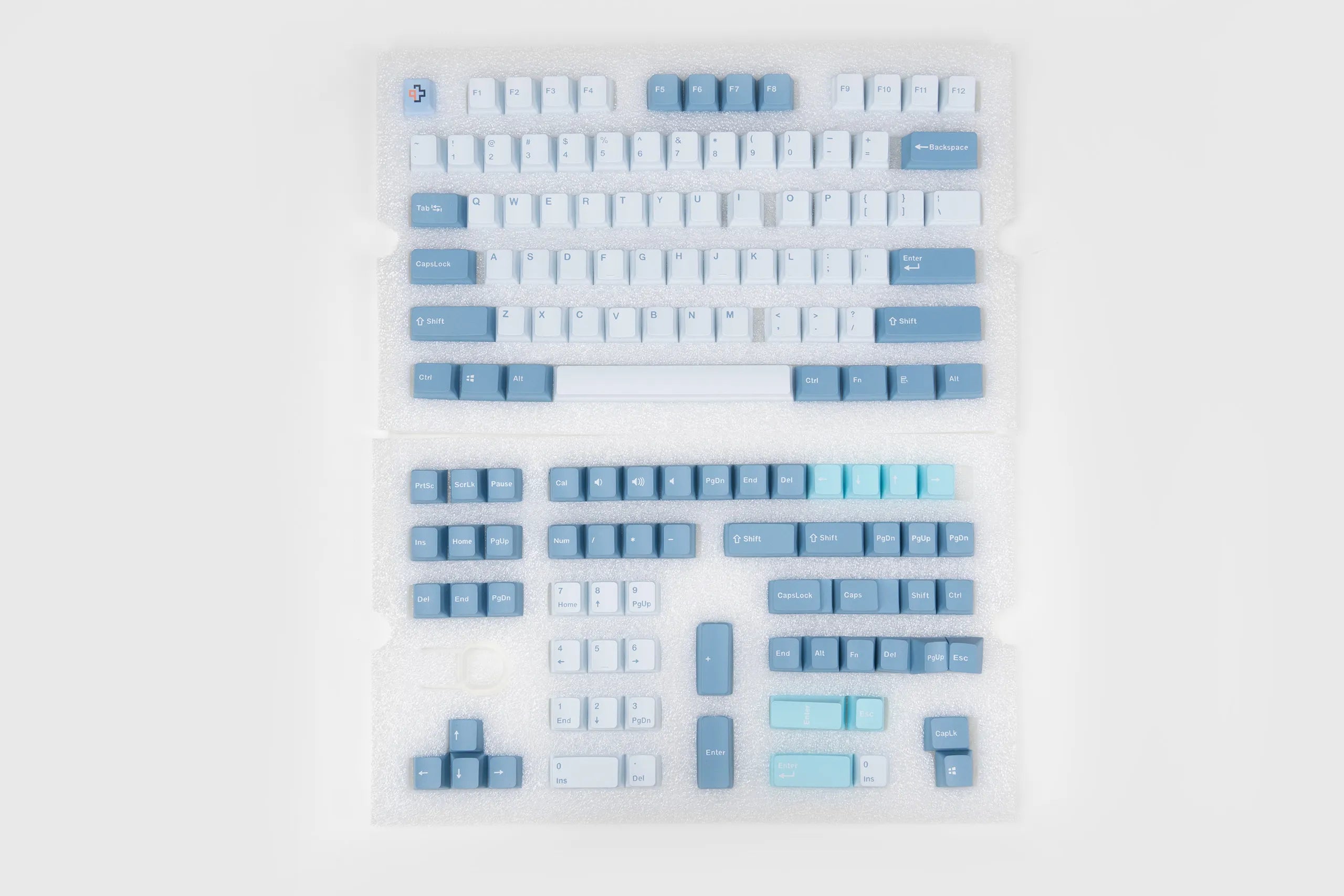 Set taste QwertyKey Iceberg PBT Double Shot Profil OEM