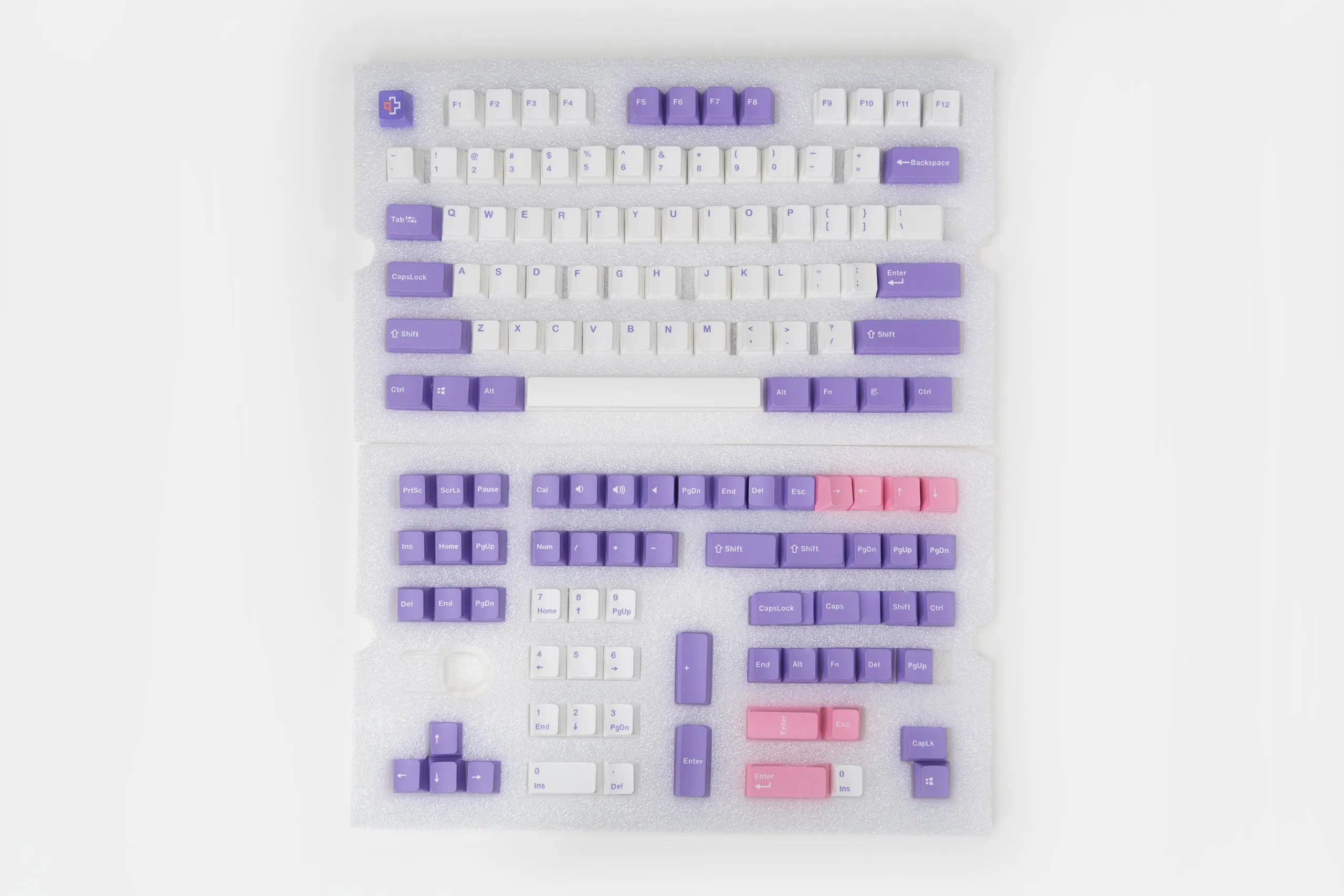 Set taste QwertyKey Violet PBT Double Shot Profil OEM