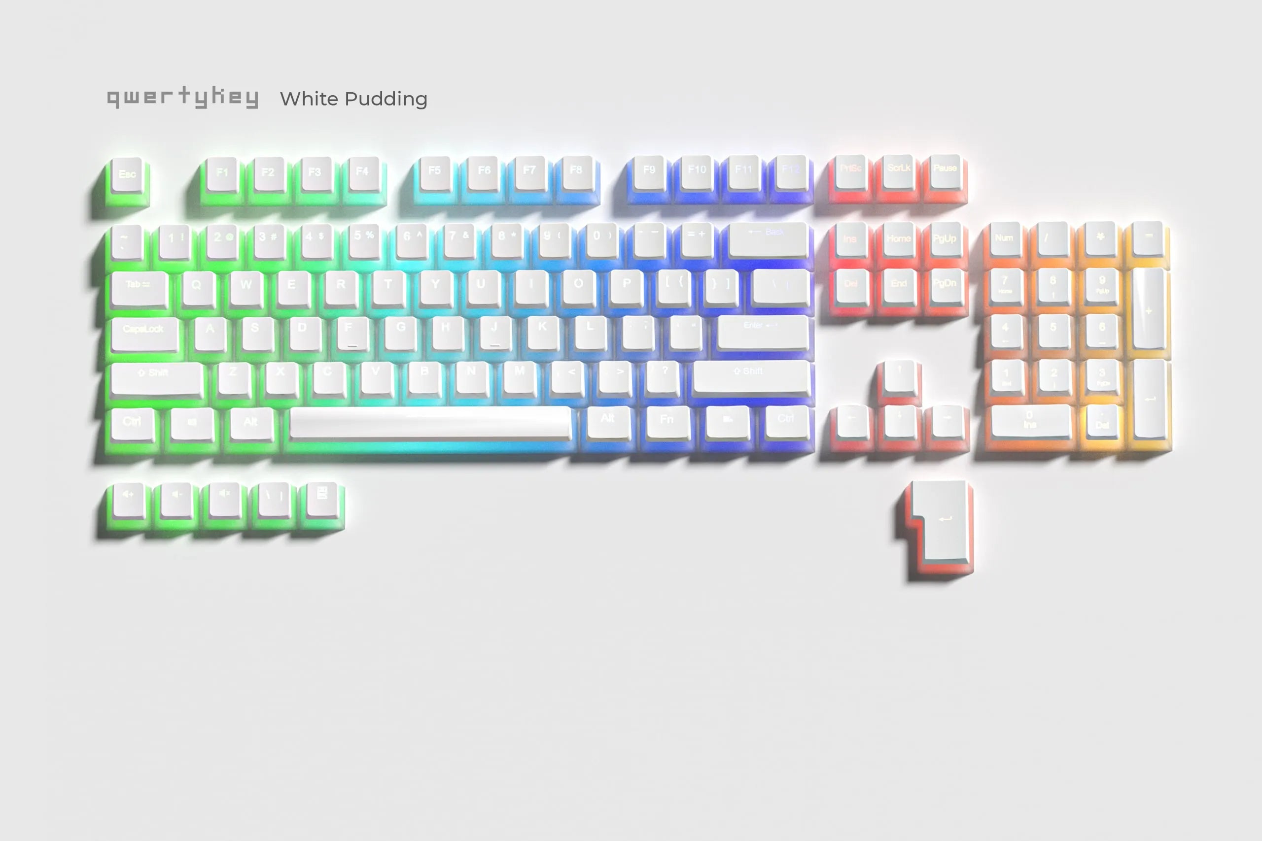 Set Taste White Pudding Translucide Profil OEM Material PBT