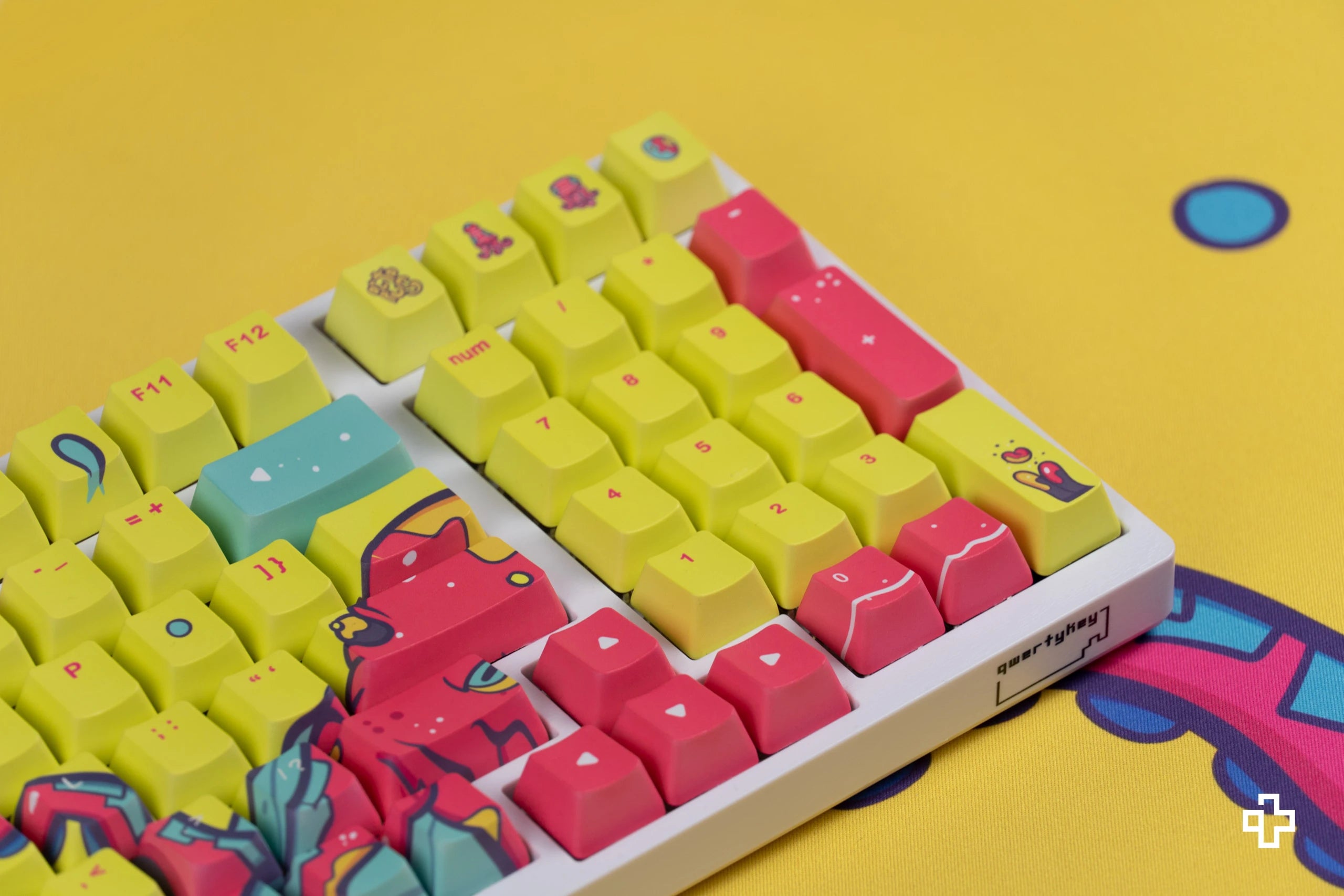 Set taste QwertyKey Octopus Yellow Profil OEM Material PBT