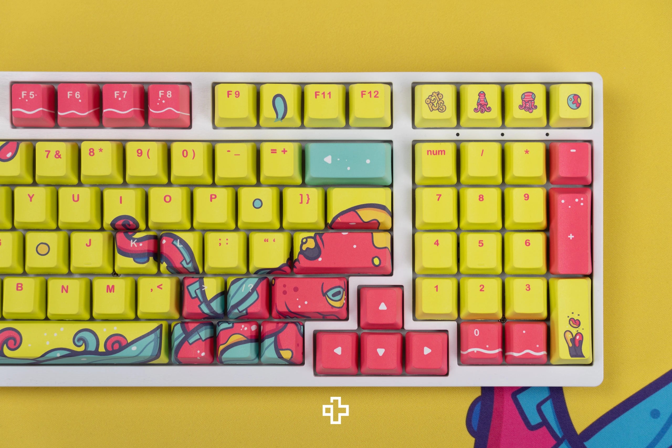 Set taste QwertyKey Octopus Yellow Profil OEM Material PBT