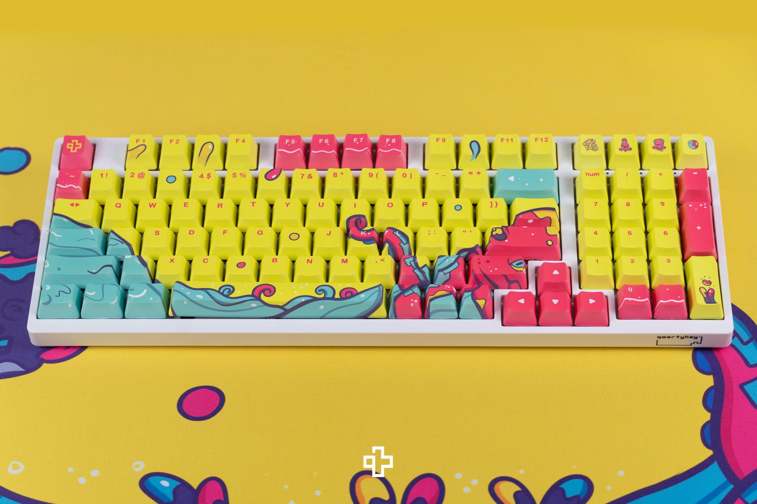 Set taste QwertyKey Octopus Yellow Profil OEM Material PBT