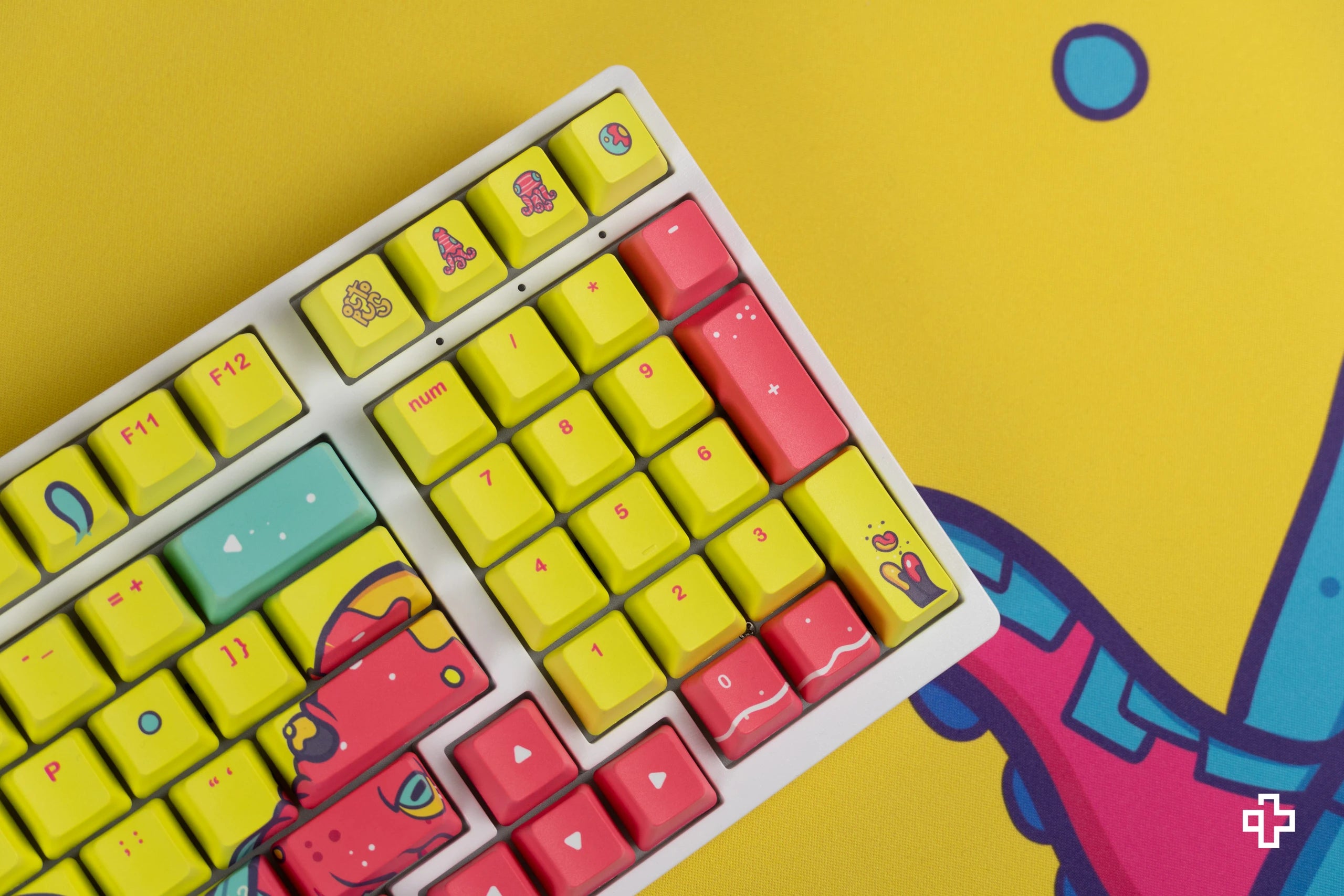 Set taste QwertyKey Octopus Yellow Profil OEM Material PBT