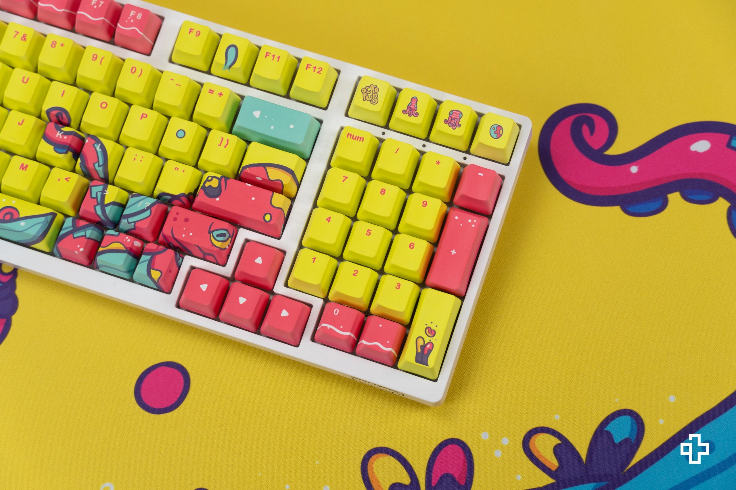 Set taste QwertyKey Octopus Yellow Profil OEM Material PBT