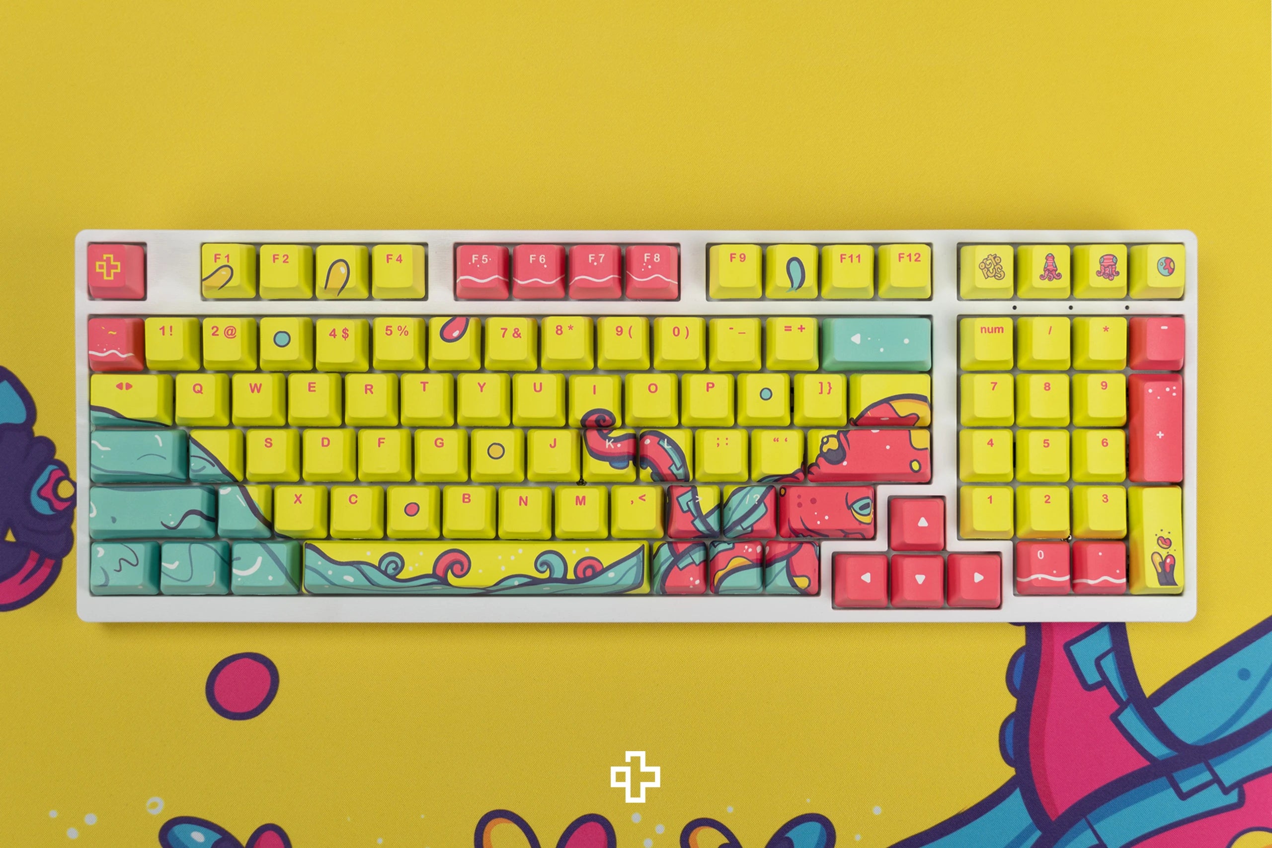 Set taste QwertyKey Octopus Yellow Profil OEM Material PBT