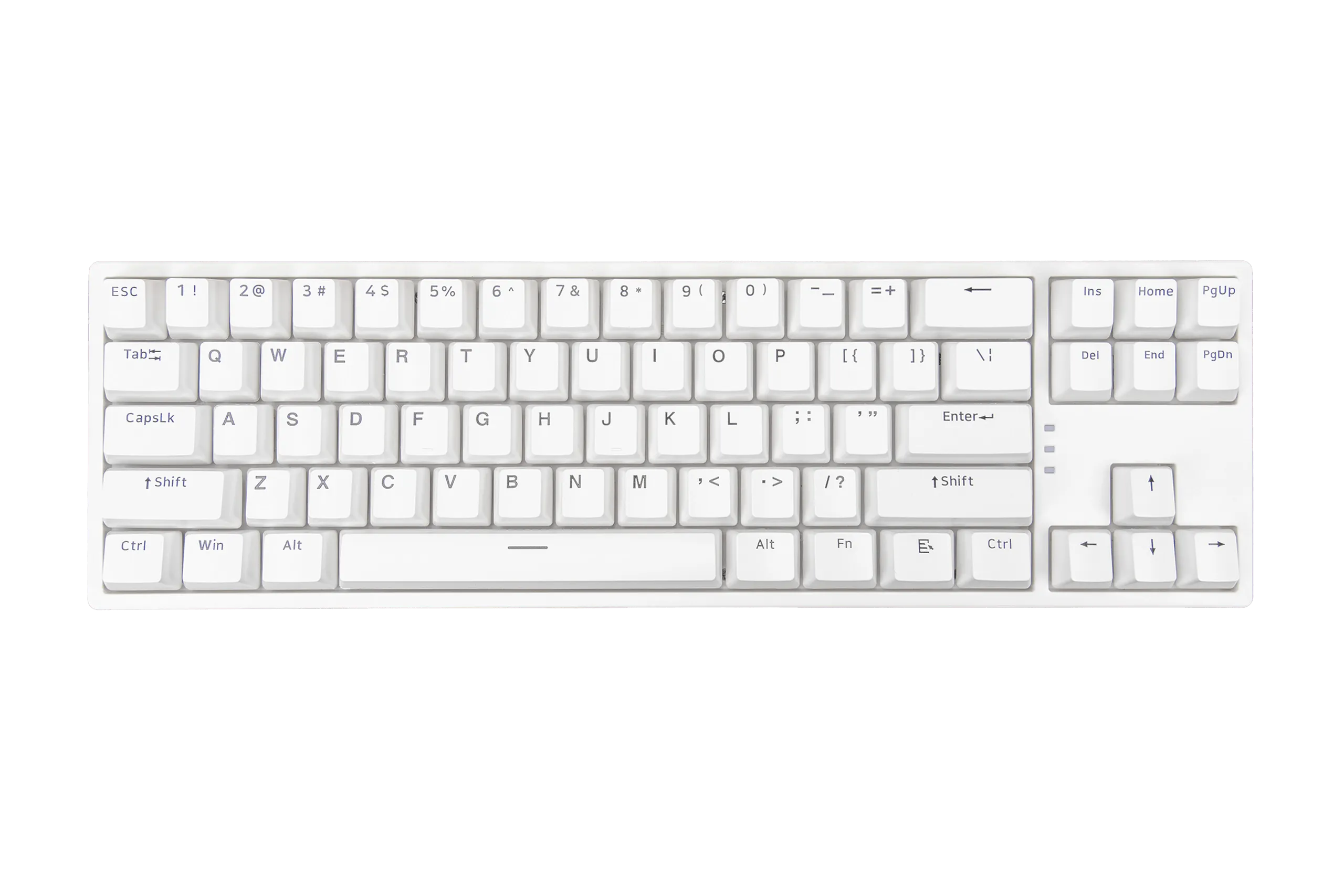 Set taste QwertyKey BoW V2 Black on White PBT Double Shot Profil OEM