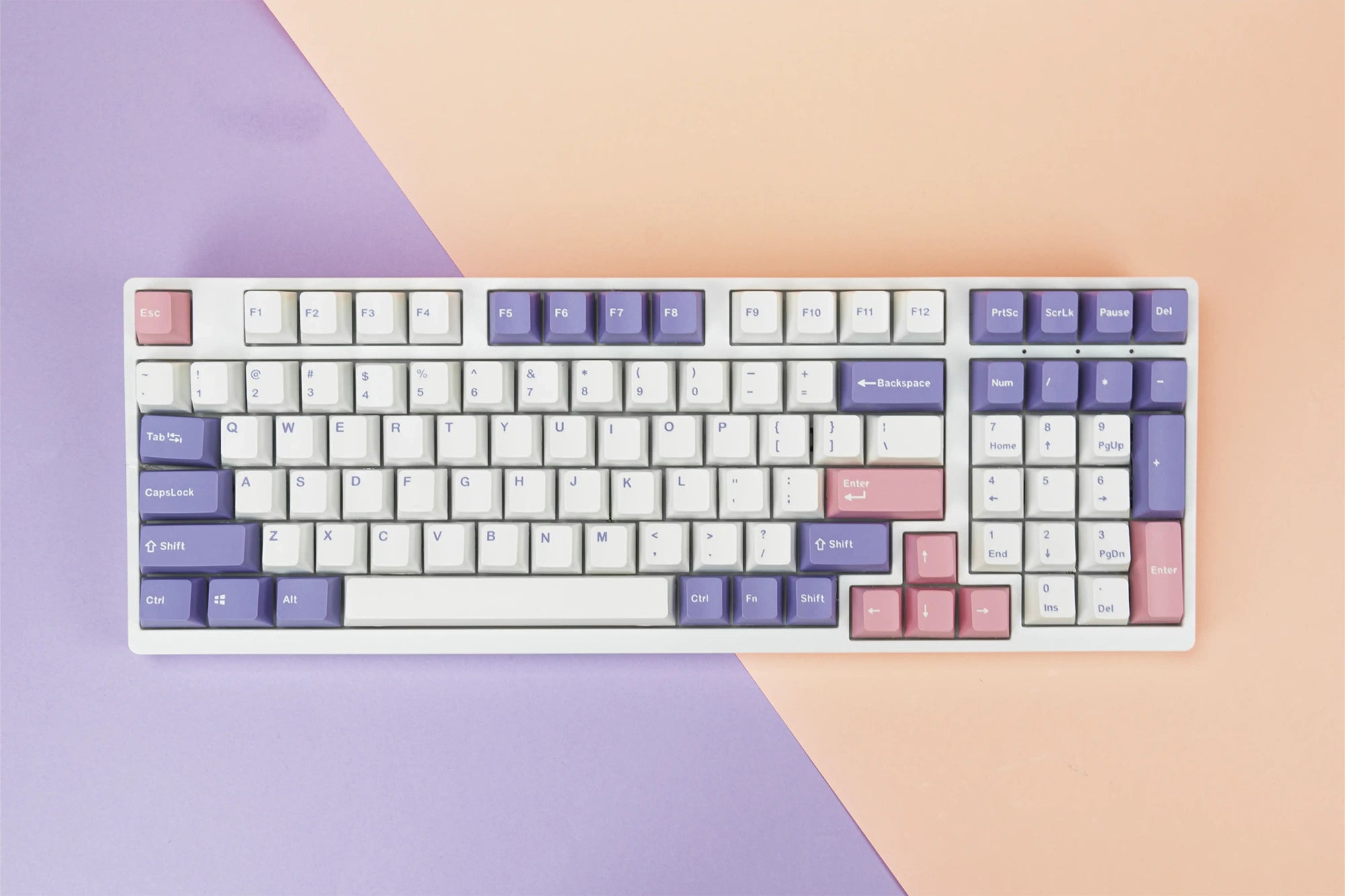 Set taste QwertyKey Violet PBT Double Shot Profil OEM