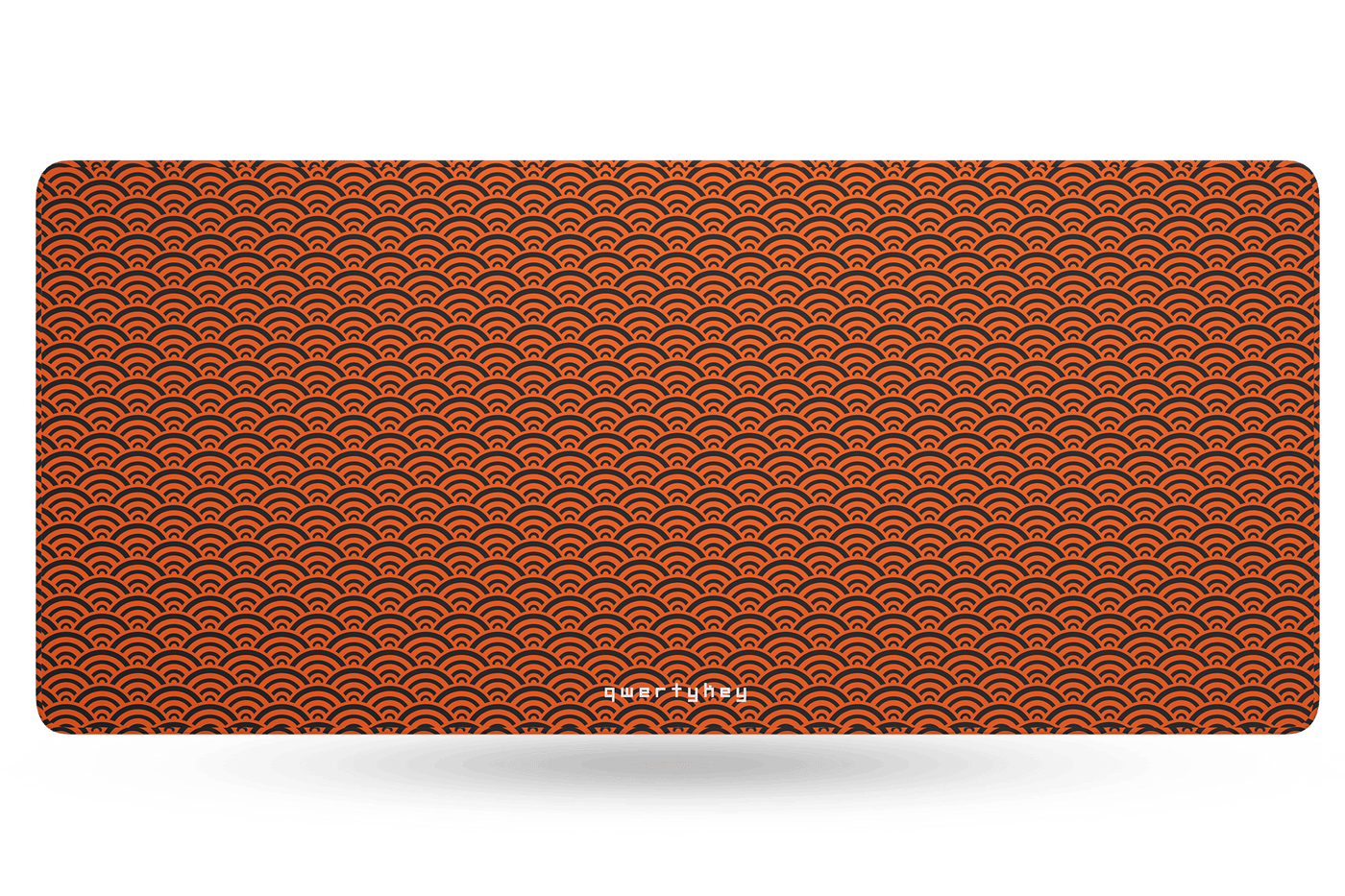 Deskmat Mousepad QwertyKey Orange Waves 4mm margini cusute - QwertyKey