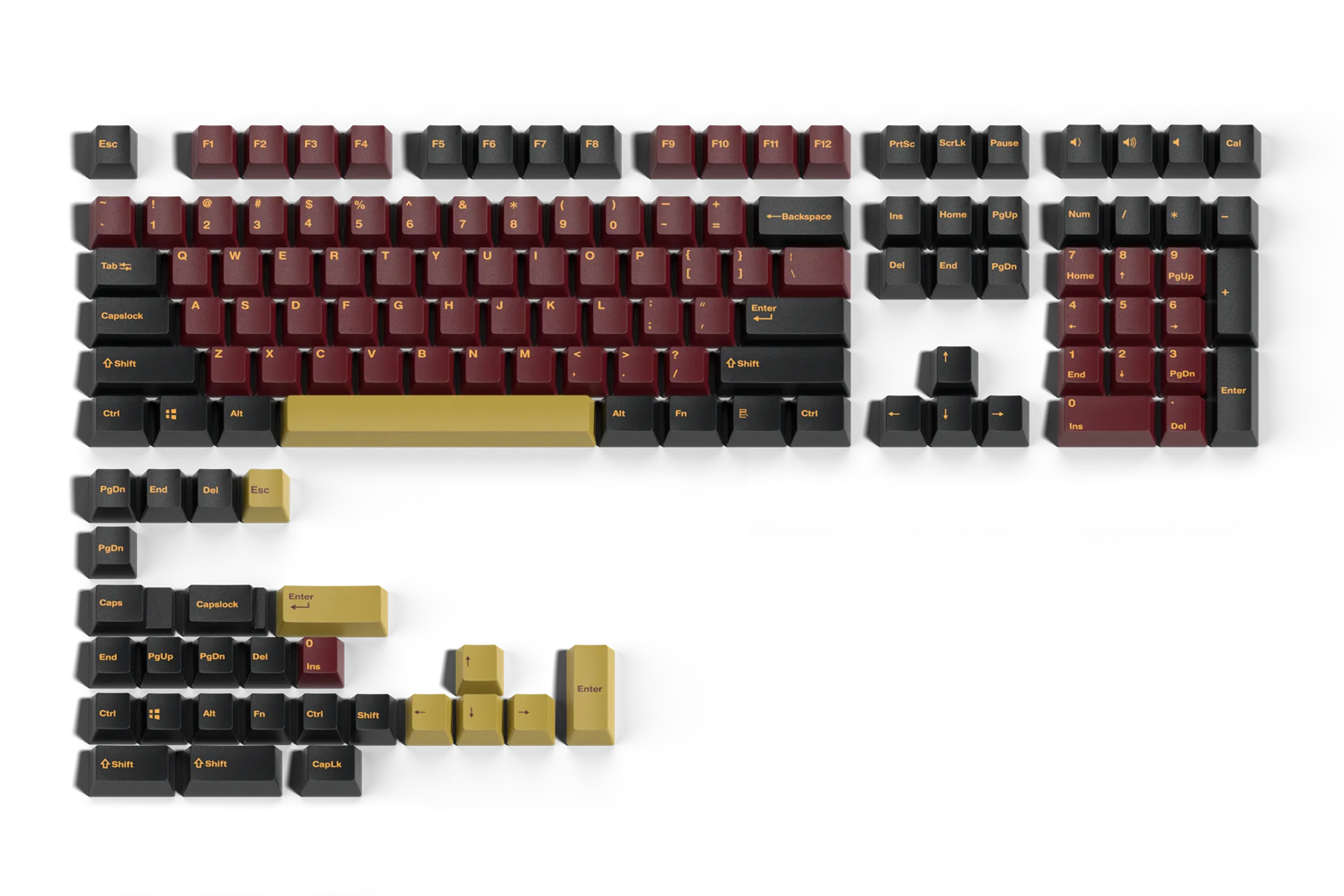 Set taste QwertyKey Sangria PBT Double Shot Profil OEM