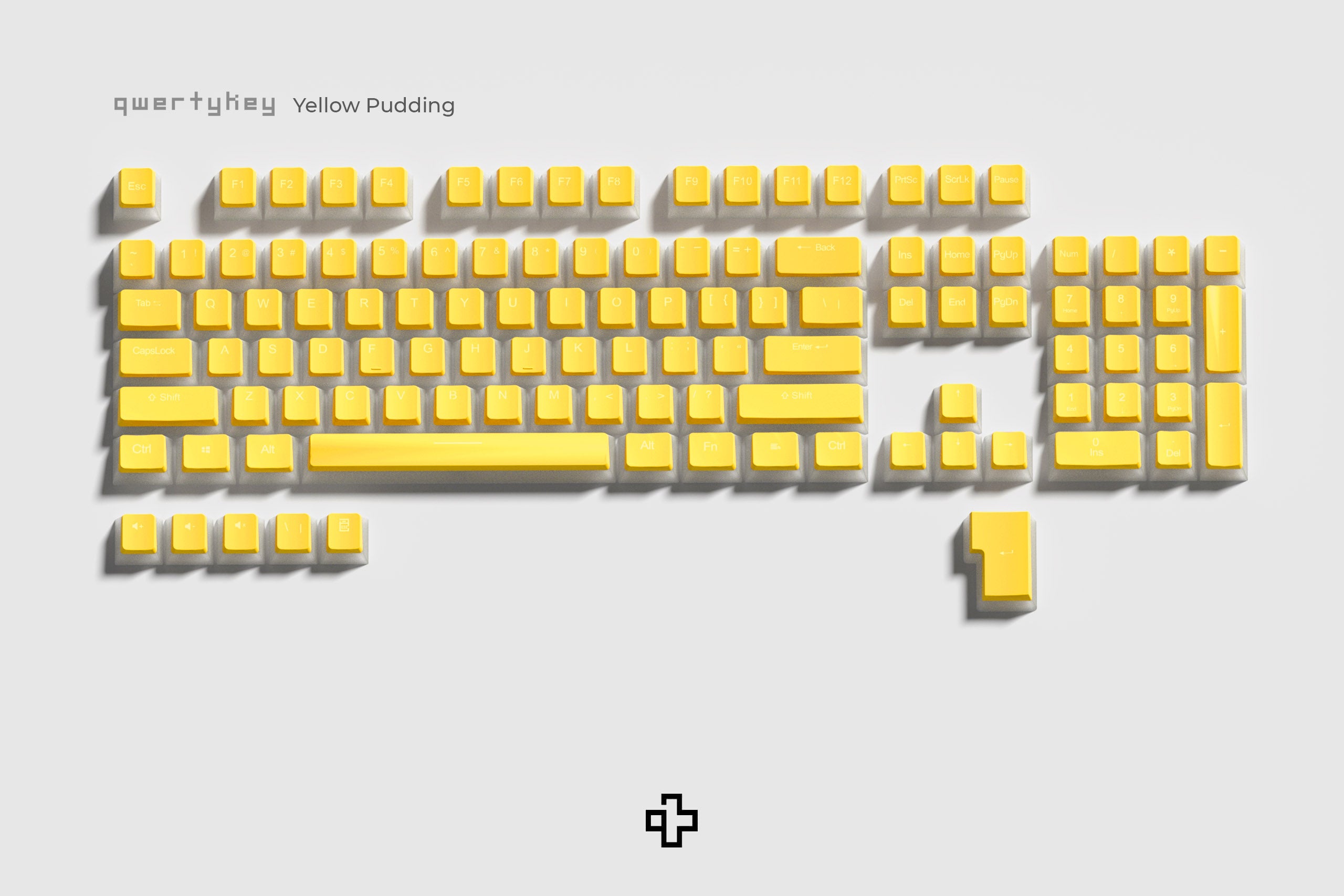 Set Taste Yellow Pudding Profil OEM Material PBT Double Shot - QwertyKey