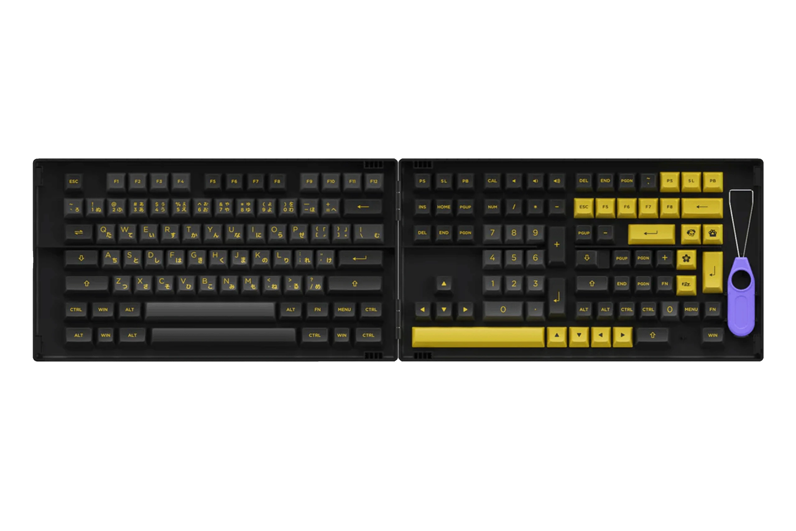 Set Taste Black and Gold Hiragana PBT Double Shot Profil ASA