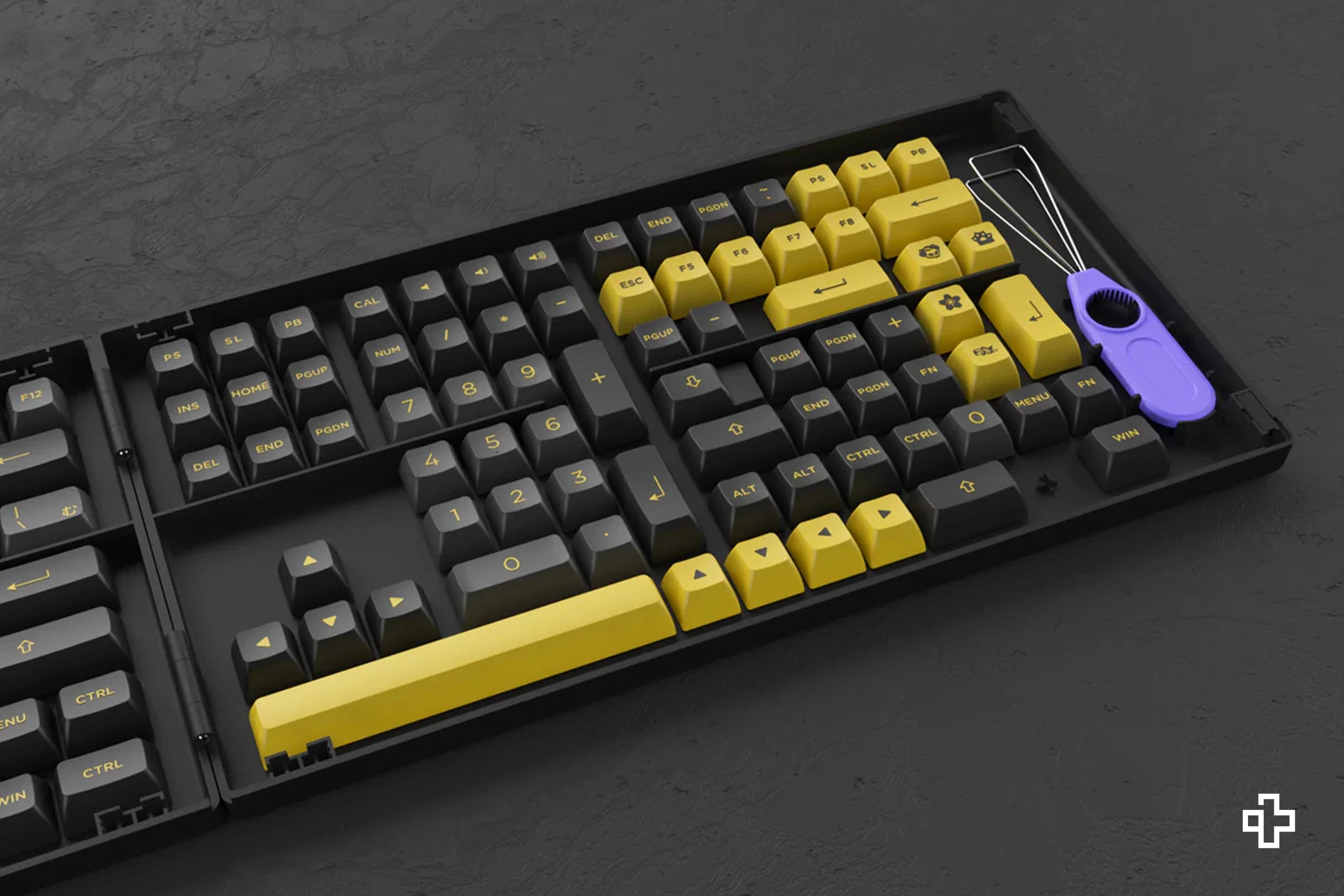 Set Taste Black and Gold Hiragana PBT Double Shot Profil ASA